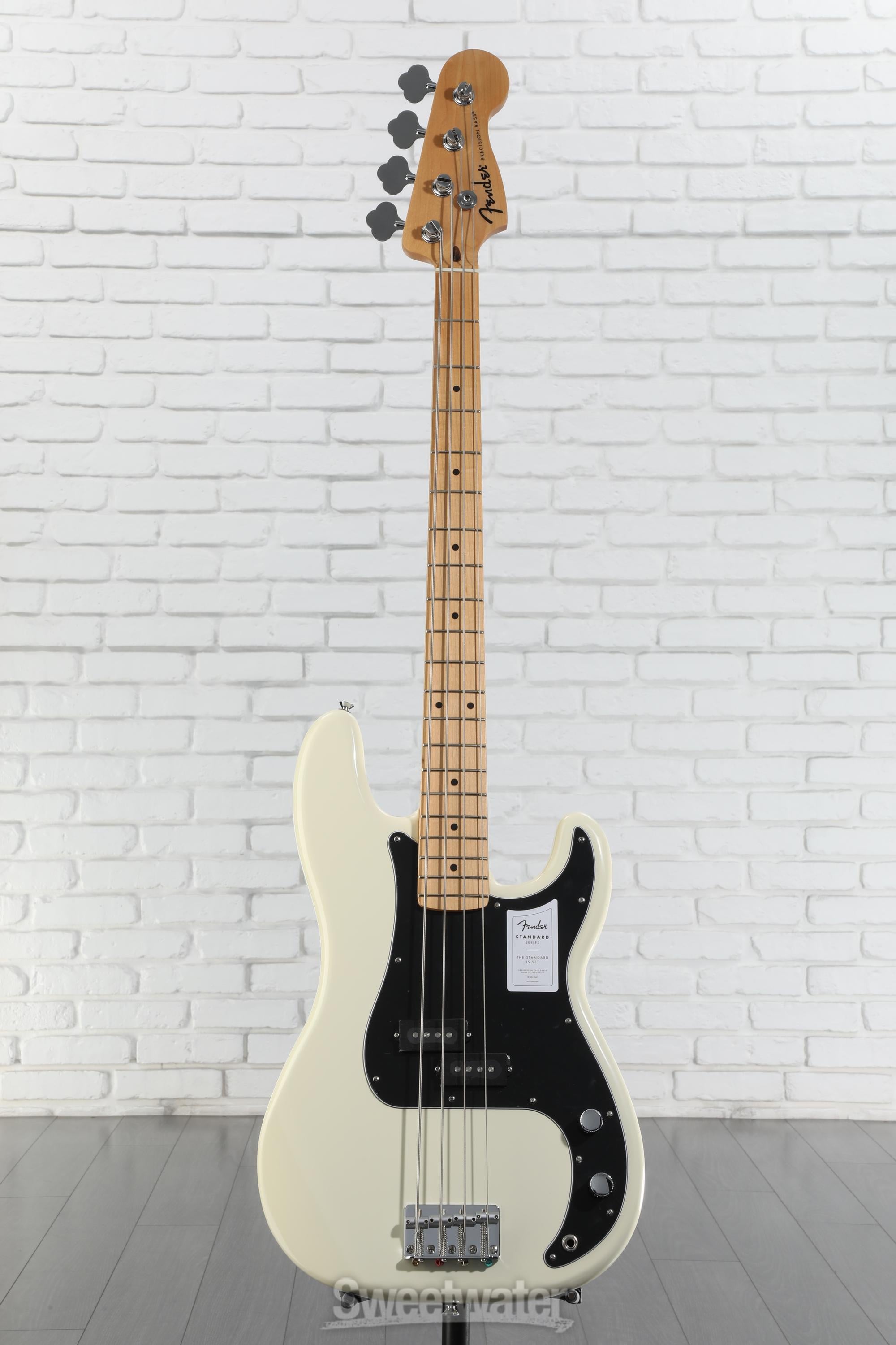 ベース Fender American standard Precision Bass Fender American Standard Precision Bass V - Olympic White