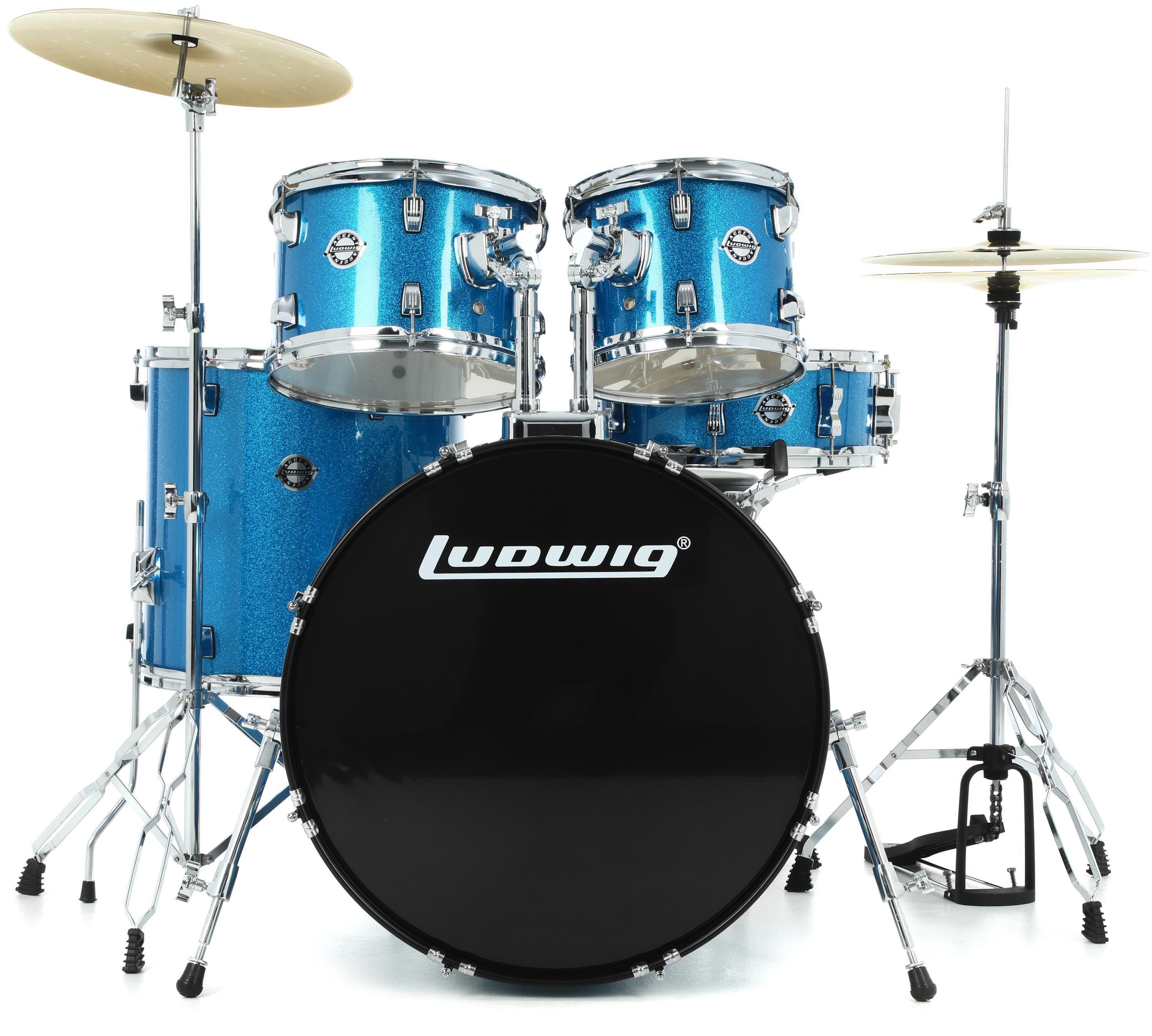 Ludwig Accent 5piece Complete Drum Set with 22 inch Bass Drum and