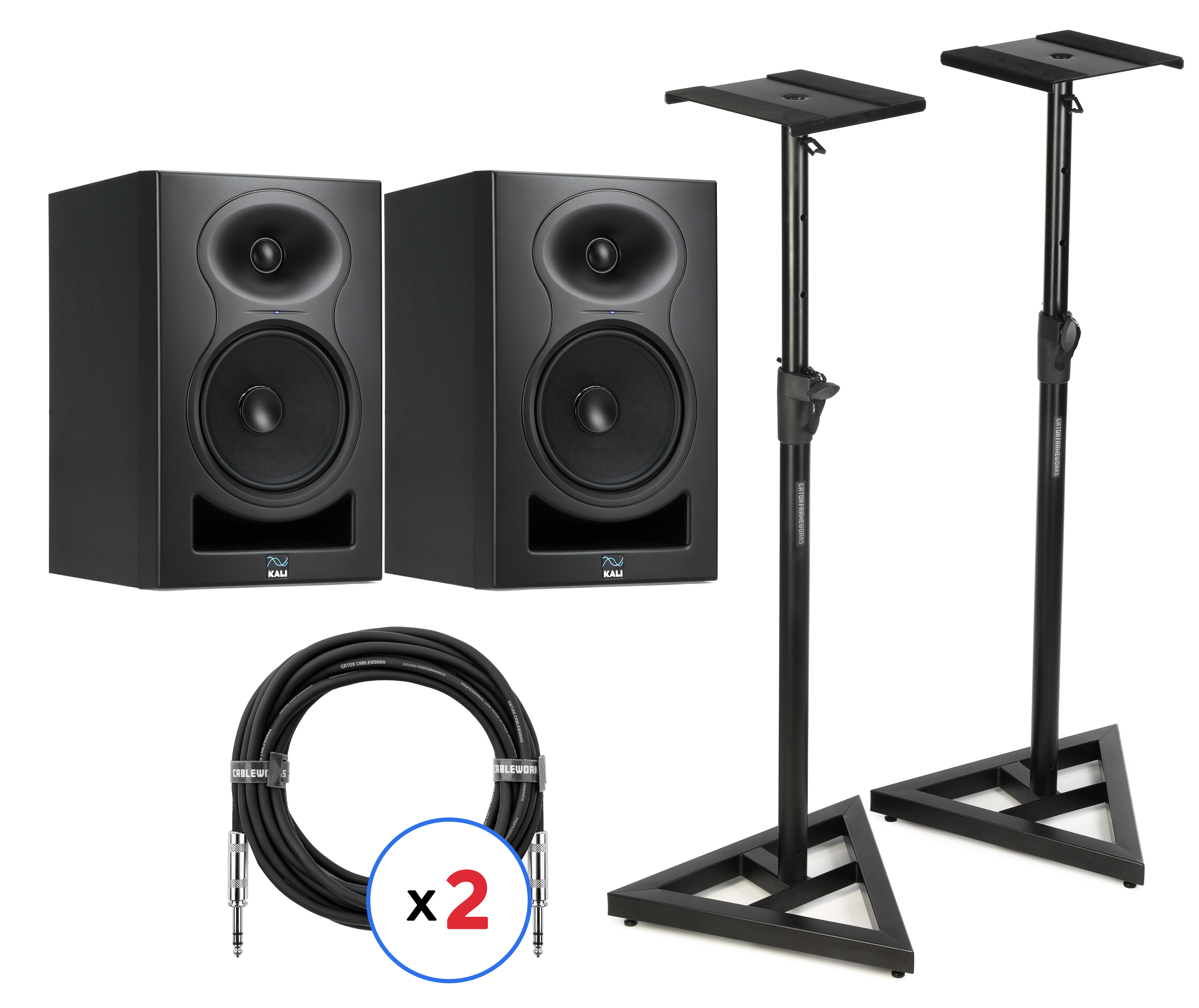 Kali Audio LP-6 V2 6.5-inch Powered Studio Monitor Pair with