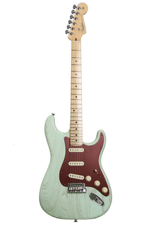 Fender American Stratocaster Rustic Ash - Surf Green, Maple FB