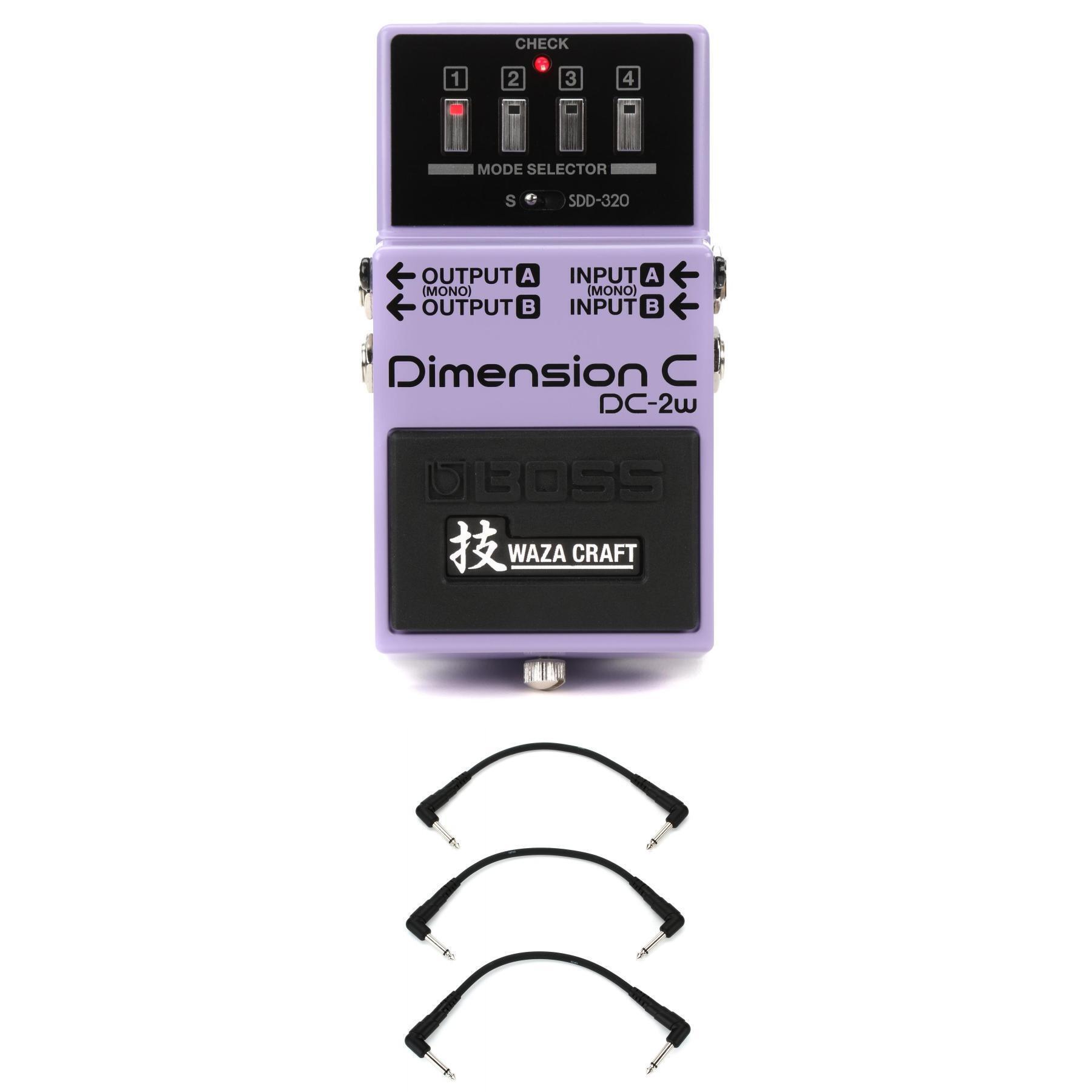 Boss DC-2W Waza Craft Dimension C Pedal with 3 Patch Cables | Sweetwater