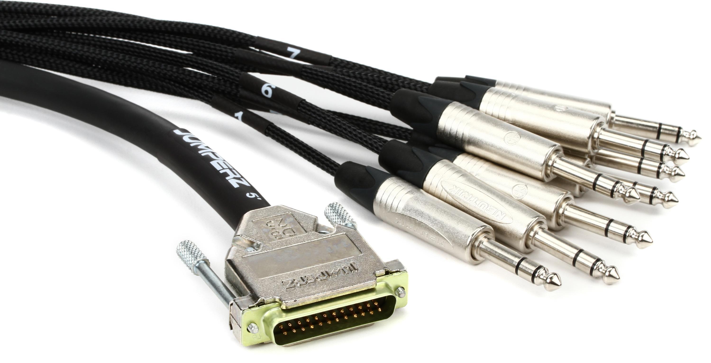 Photo of JUMPERZ JDB25-TRS ZipLine DB25 to TRS Male 8-channel Analog Audio Interface Cable - 5 foot