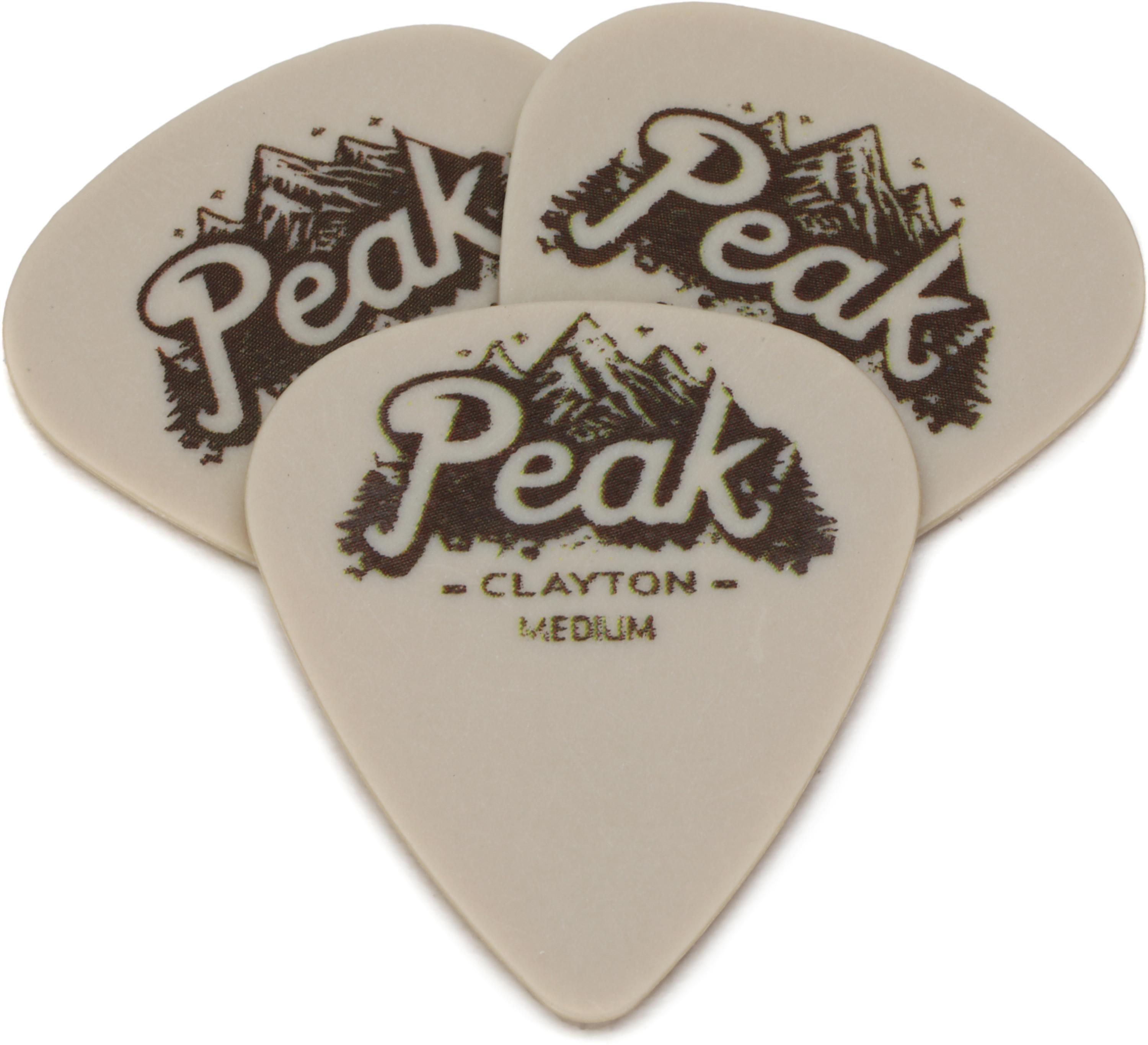 Photo of Clayton Peak Standard Guitar Picks - Medium, Beige, 3-pack