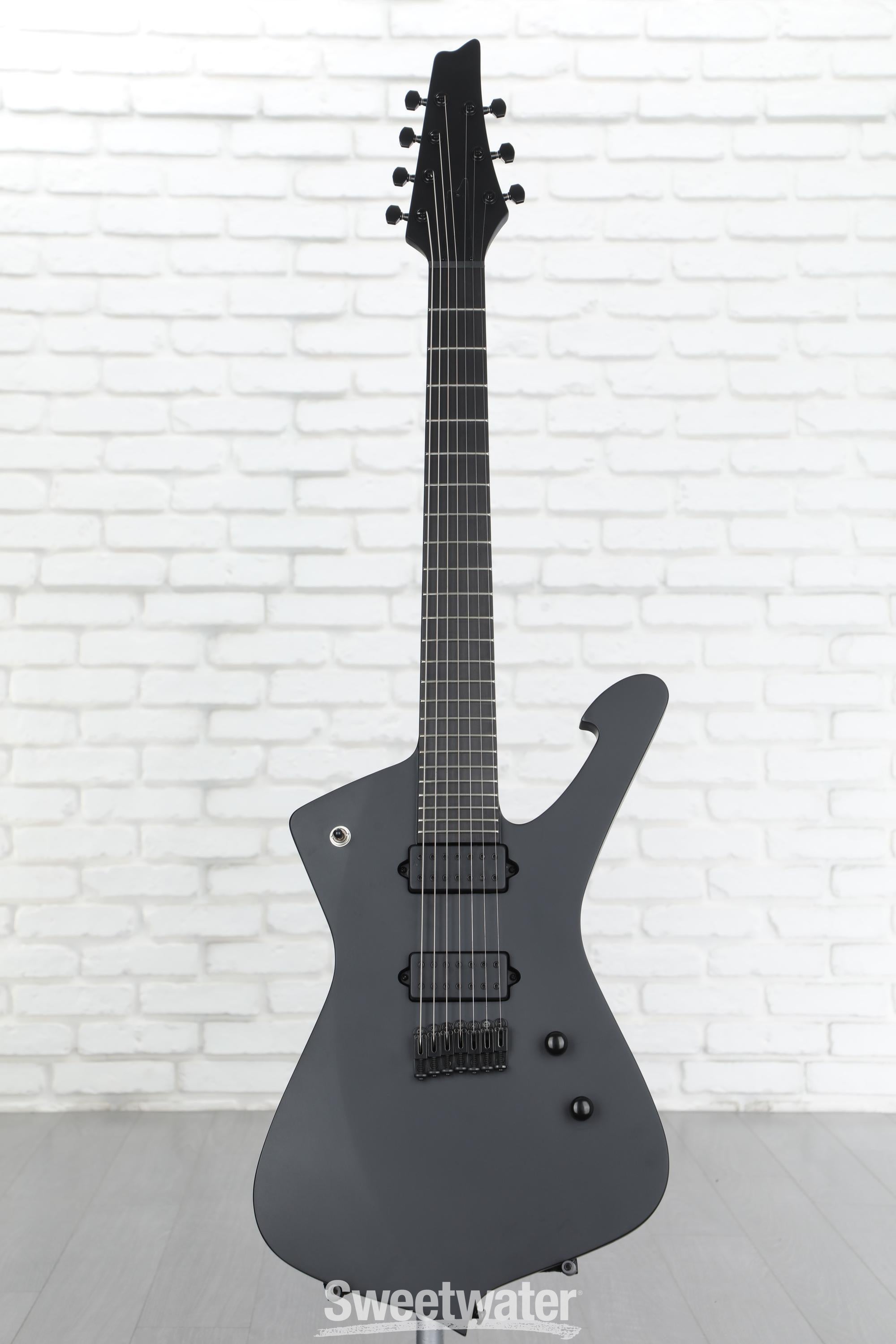 Ibanez Iron Label Iceman 7-string - Black Flat | Sweetwater