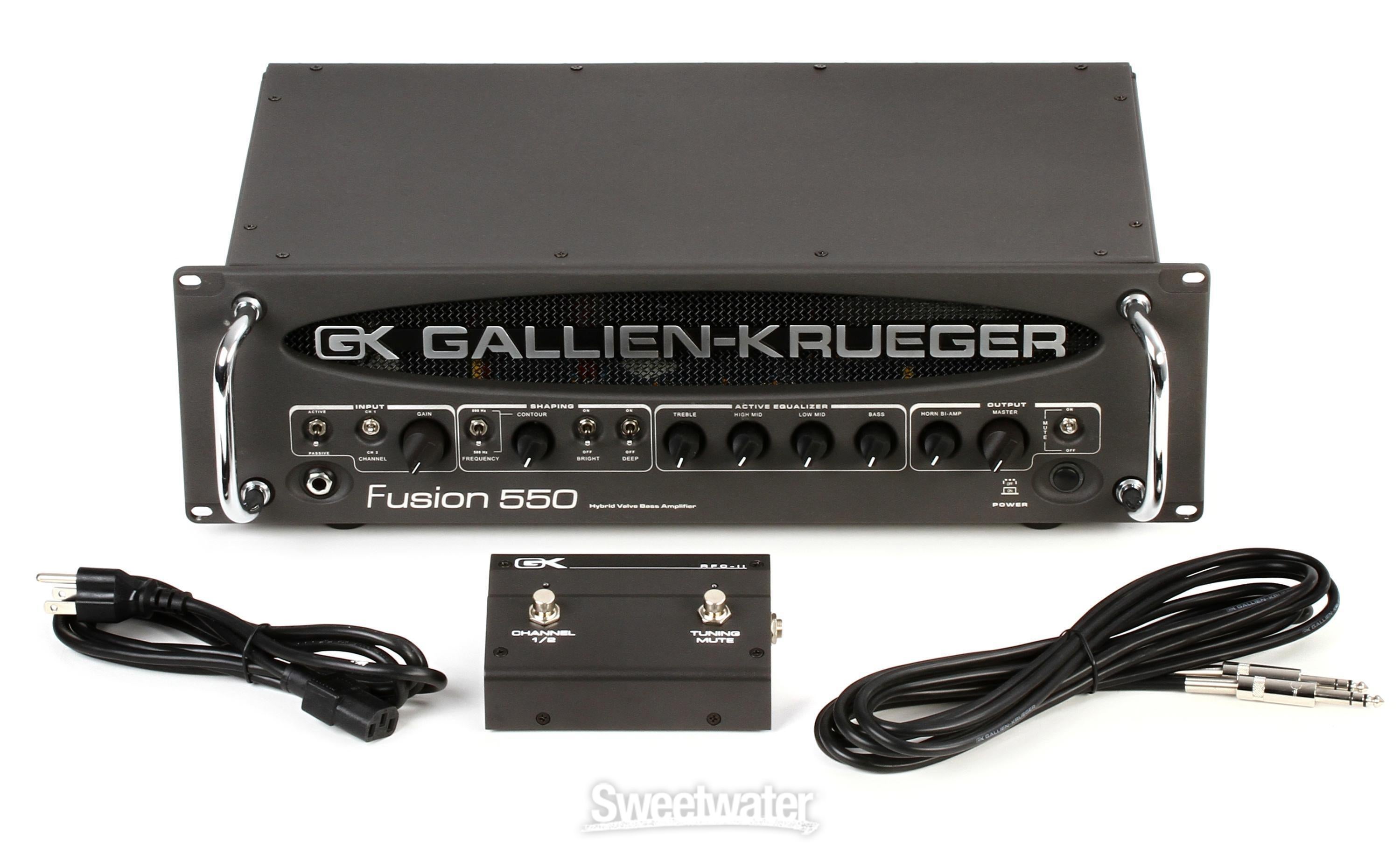 Gallien-Krueger Fusion 550 - 500/50-watt Bi-Amp Hybrid Bass Head 