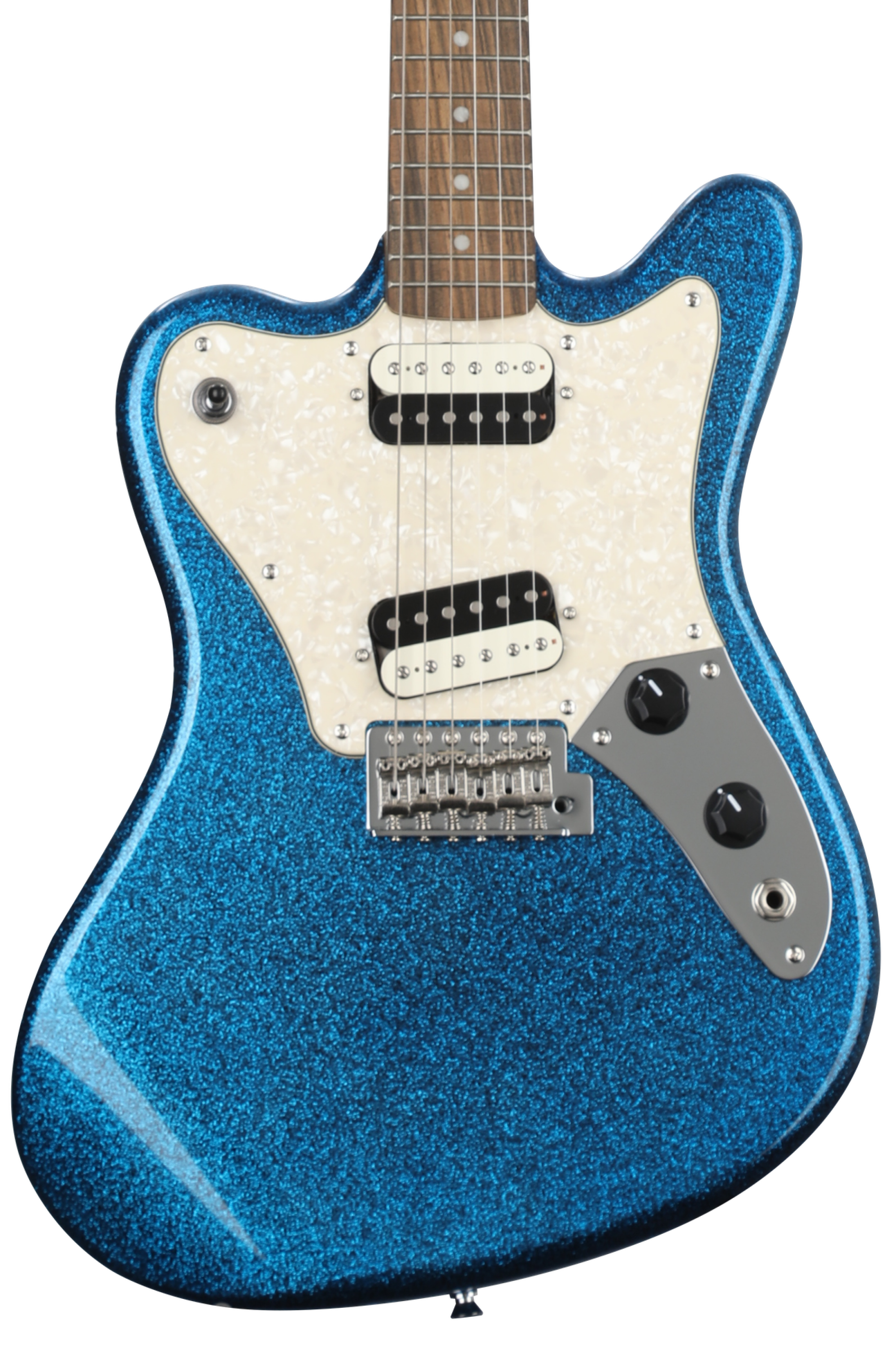 ギター Super-Sonic Squier by Fender Squier Paranormal Super-Sonic Electric Guitar - Blue Sparkle with