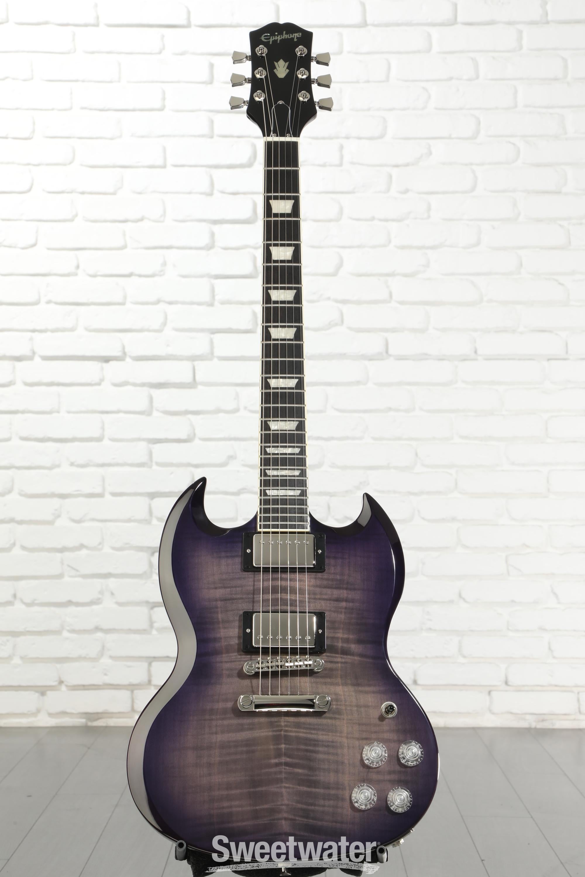 Epiphone SG Modern Figured Electric Guitar - Purple Burst | Sweetwater
