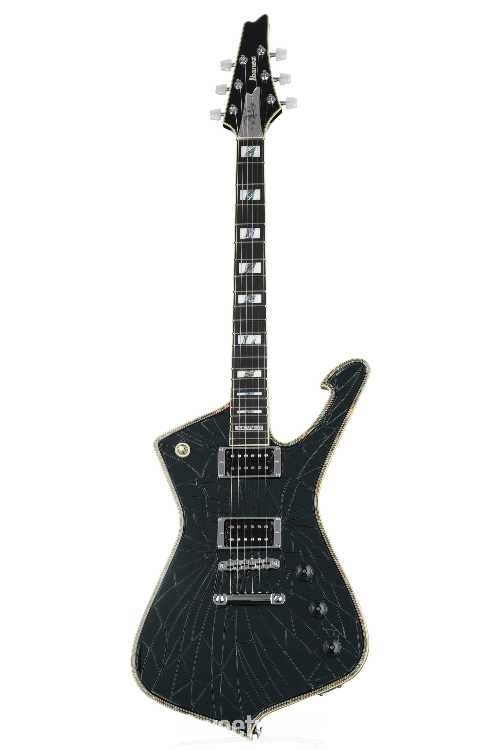 ギター Ibanez Paul Stanley Ibanez Paul Stanley Signature PS3CM Electric Guitar - Cracked