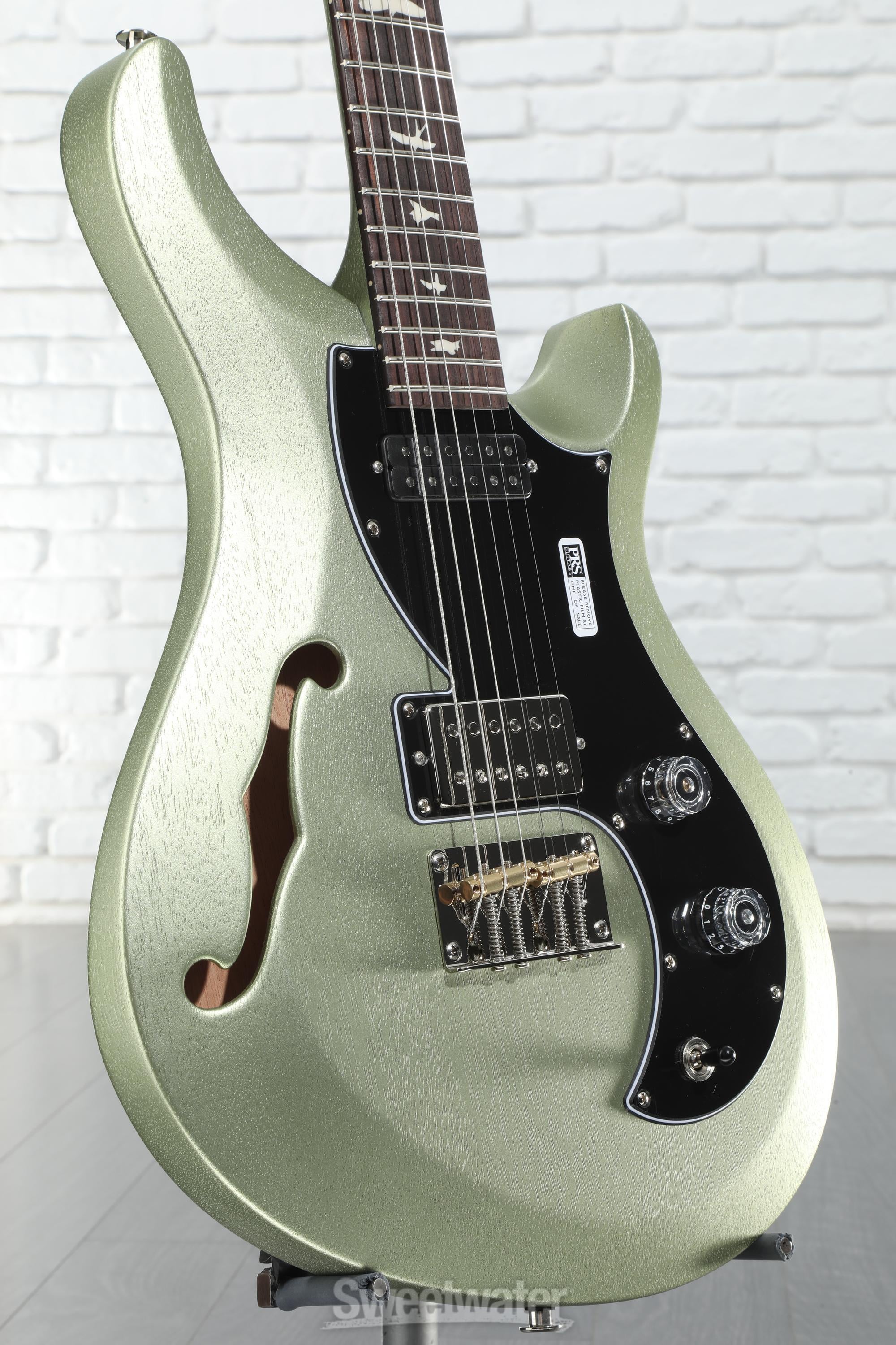 PRS S2 Vela Semi-Hollow Satin Electric Guitar - Mavis Mint Metallic