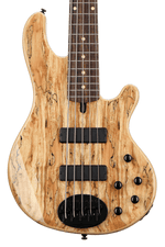 Photo of Lakland Skyline 55-01 Deluxe Spalted Maple Bass Guitar - Natural with Indian Laurel Fingerboard and Black Hardware