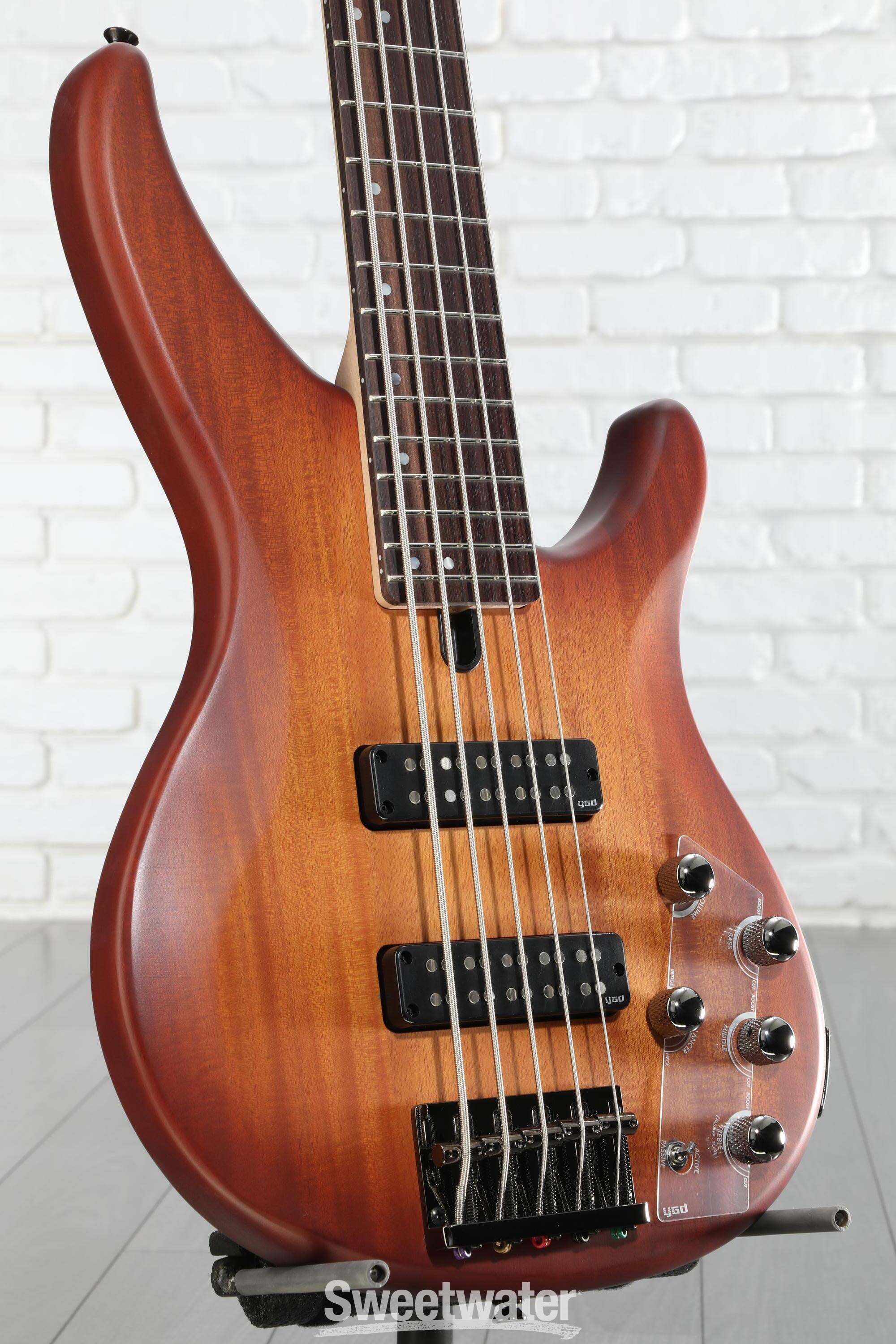 Yamaha TRBX505 5-string Bass Guitar - Brick Burst Reviews | Sweetwater