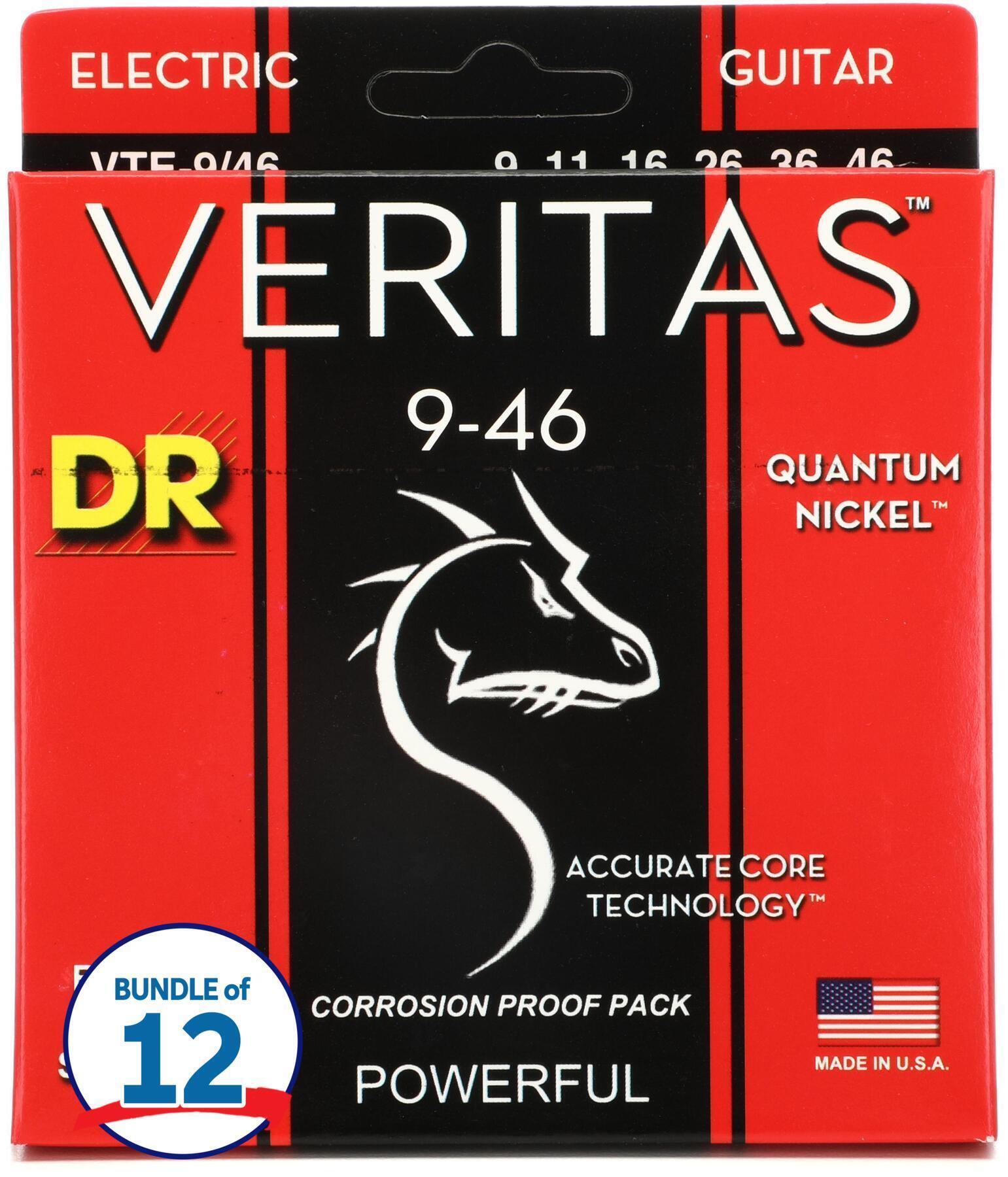 Photo of DR Strings VTE-9 Veritas Electric Guitar Strings (12-Pack) - .009-.042 Light
