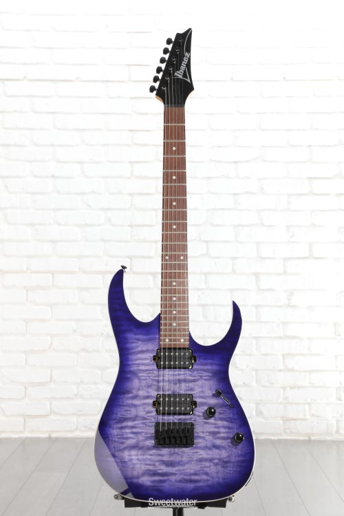 Ibanez RG421QM Electric Guitar - Cerulean Blue Burst