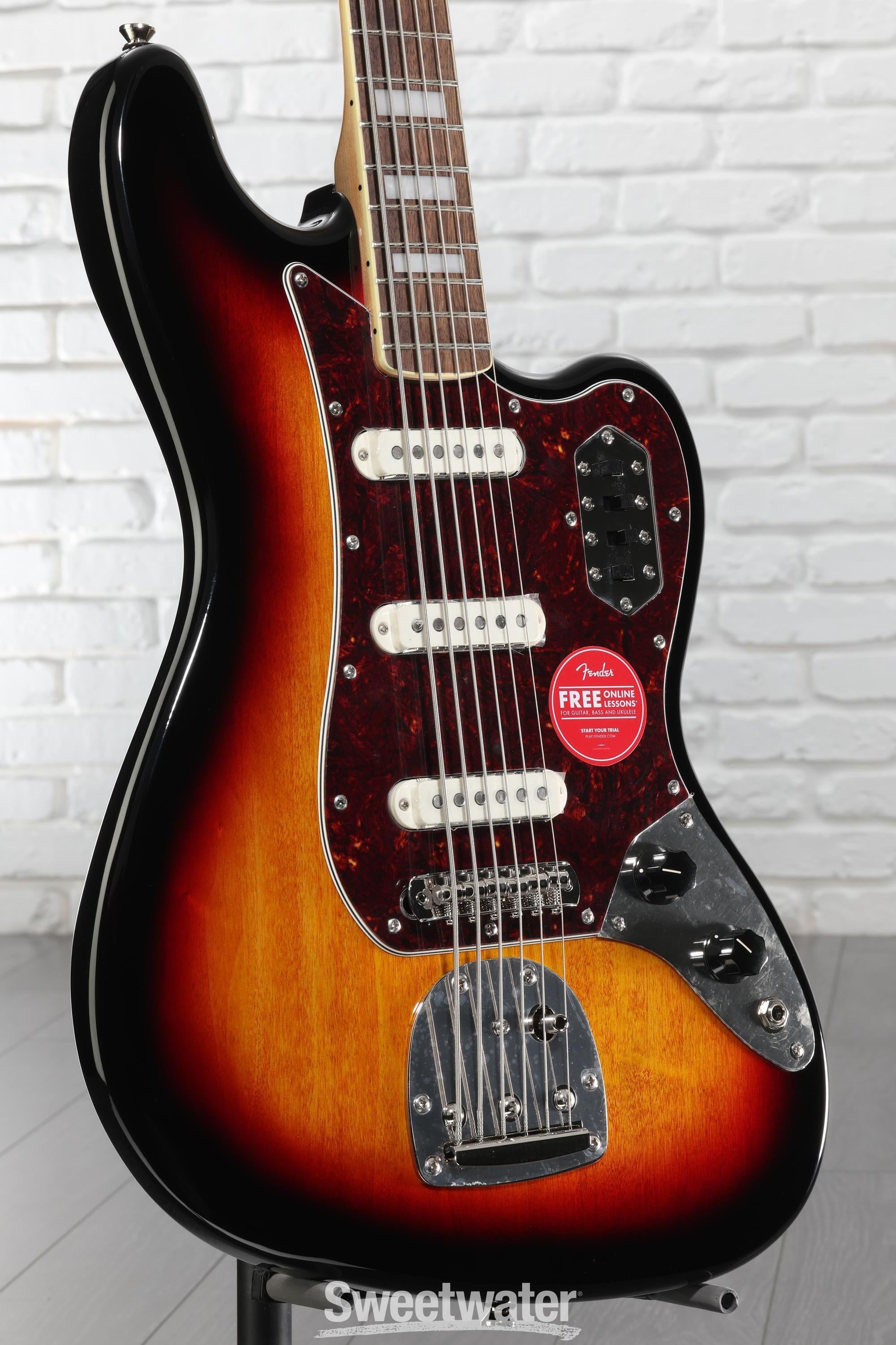 Squier Classic Vibe Bass VI Guitar - 3-tone Sunburst | Sweetwater