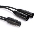 Photo of Pro Co 1 foot YMXF2XM-1 XLRF to (2) XLRM Y-Cable