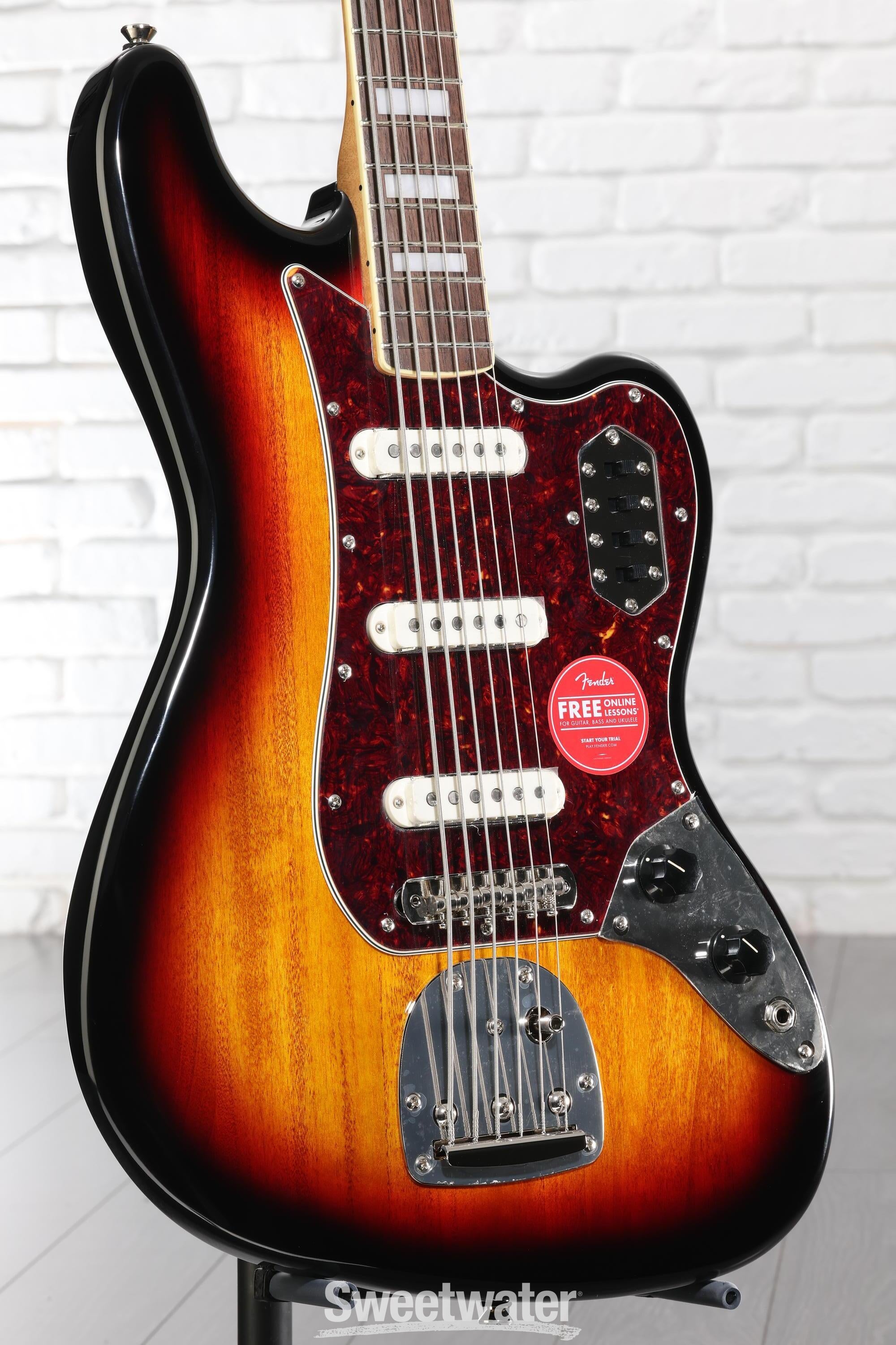 Squier Classic Vibe Bass VI Guitar - 3-tone Sunburst | Sweetwater