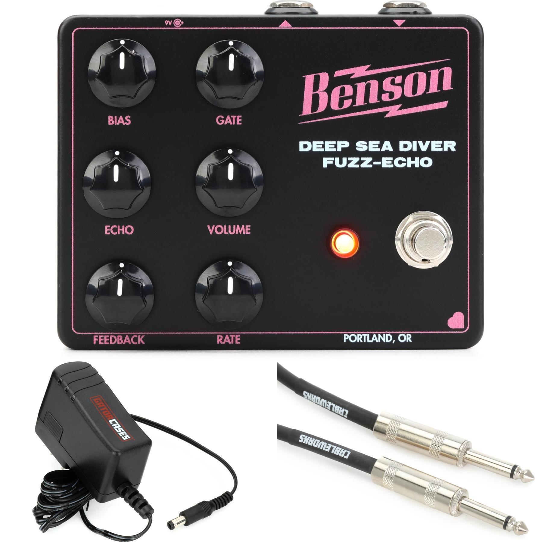 Photo of Benson Amps Deep Sea Diver Fuzz-Echo Pedal with Power Supply and Cable