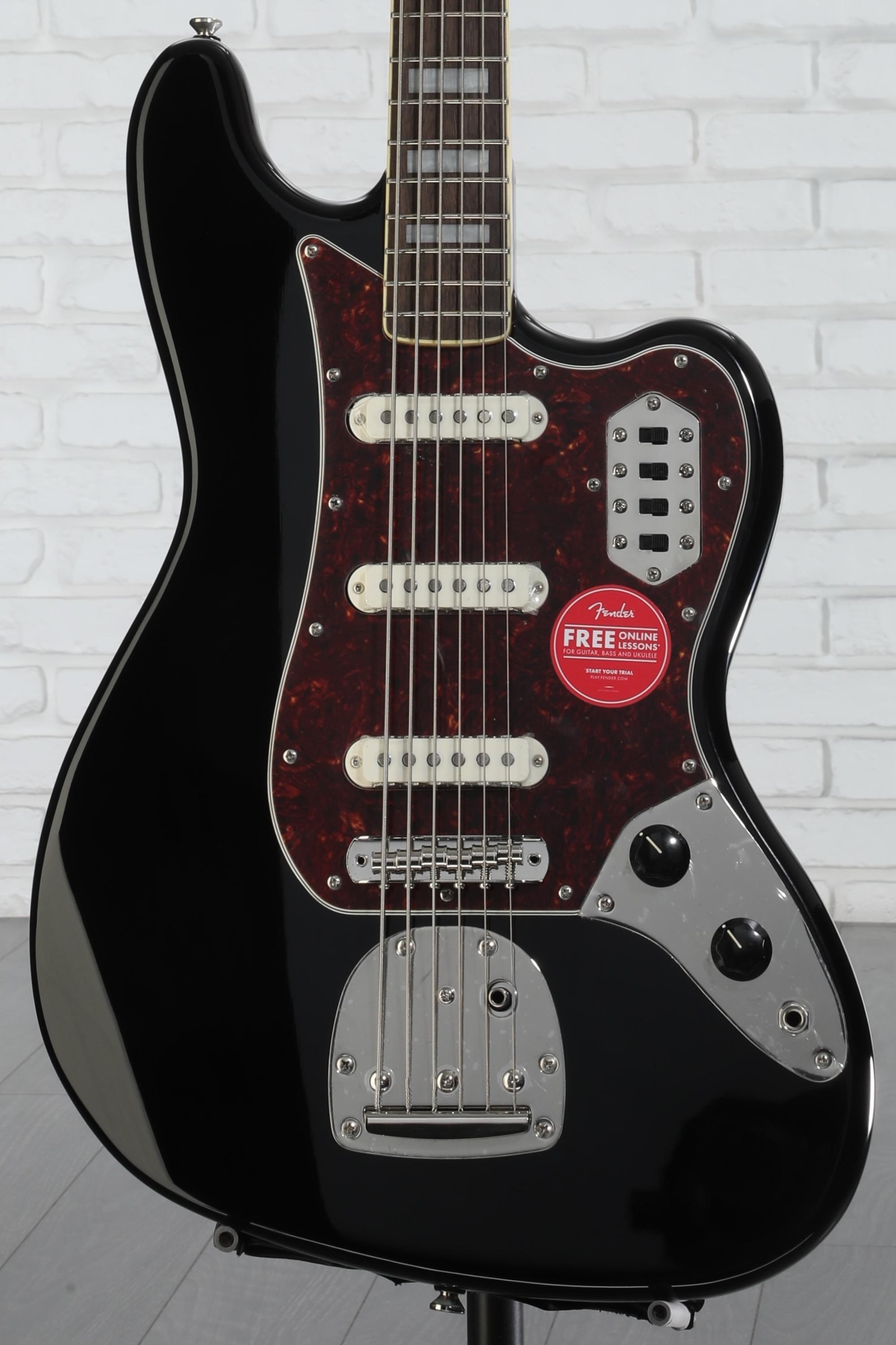 Squier Classic Vibe Bass VI Guitar - Black | Sweetwater