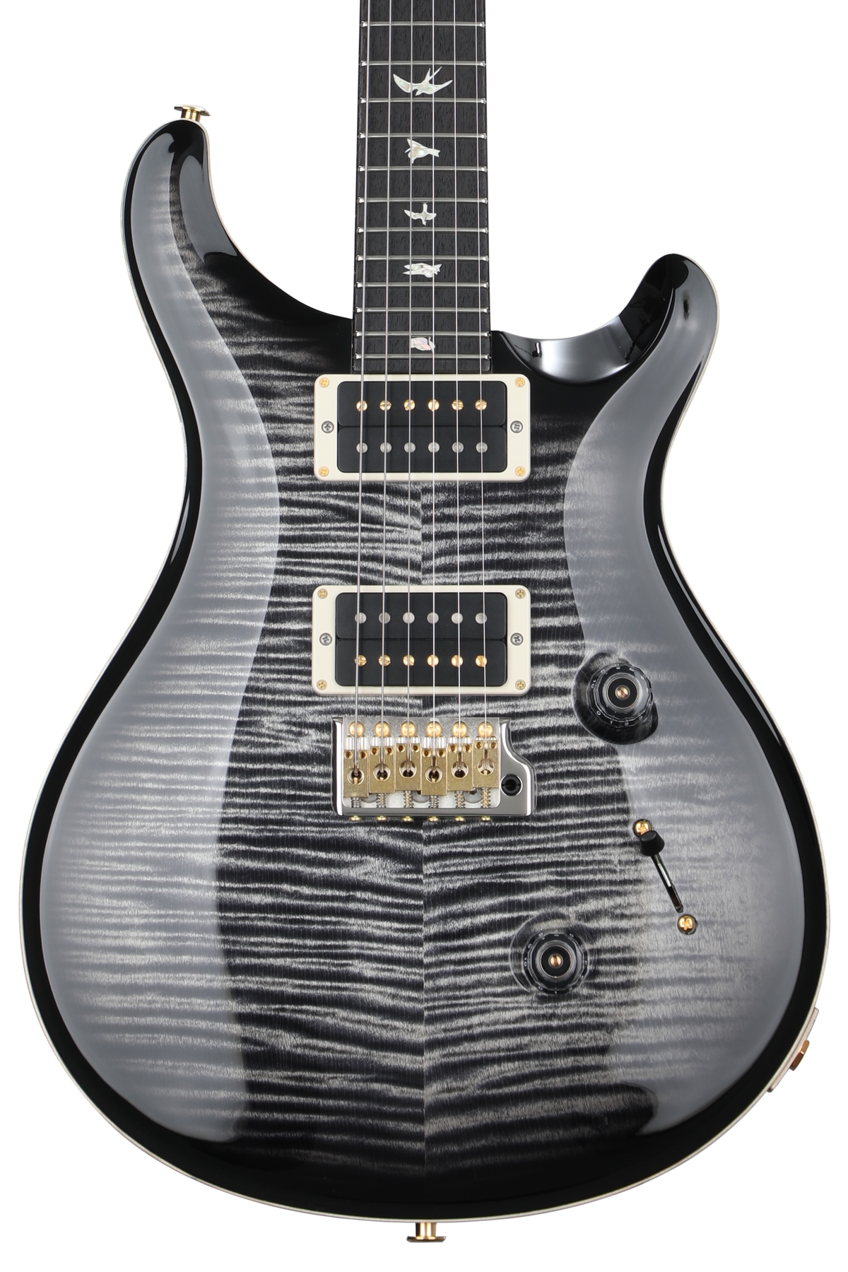 PRS Custom 24 10-Top Electric Guitar - Charcoal Burst | Sweetwater