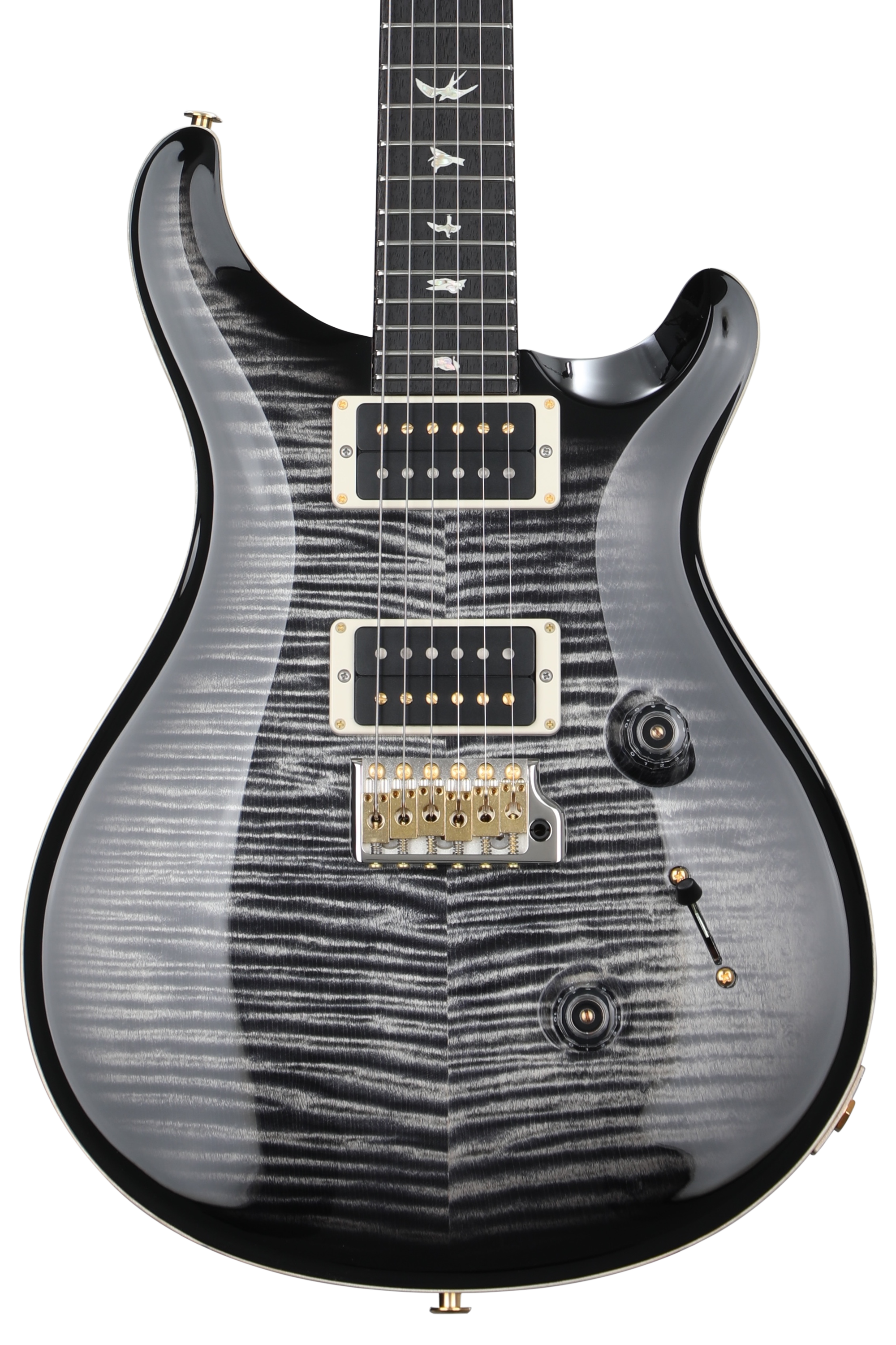 PRS Custom 24 10-Top Electric Guitar - Charcoal Burst | Sweetwater