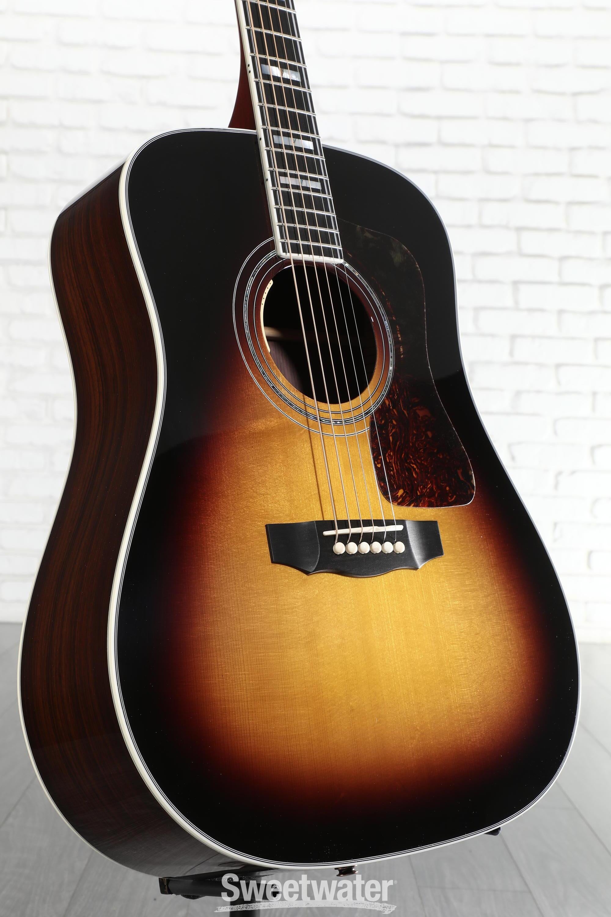 Photo of Guild D-55E Acoustic-electric Guitar - Teardrop Sunburst, Sweetwater Exclusive