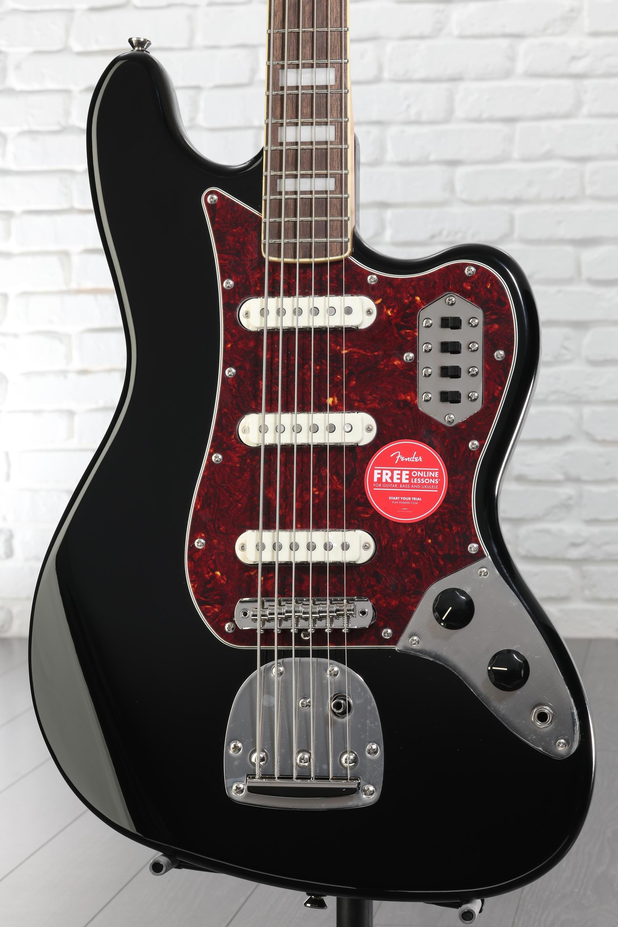 Squier Classic Vibe Bass VI Guitar - Black | Sweetwater