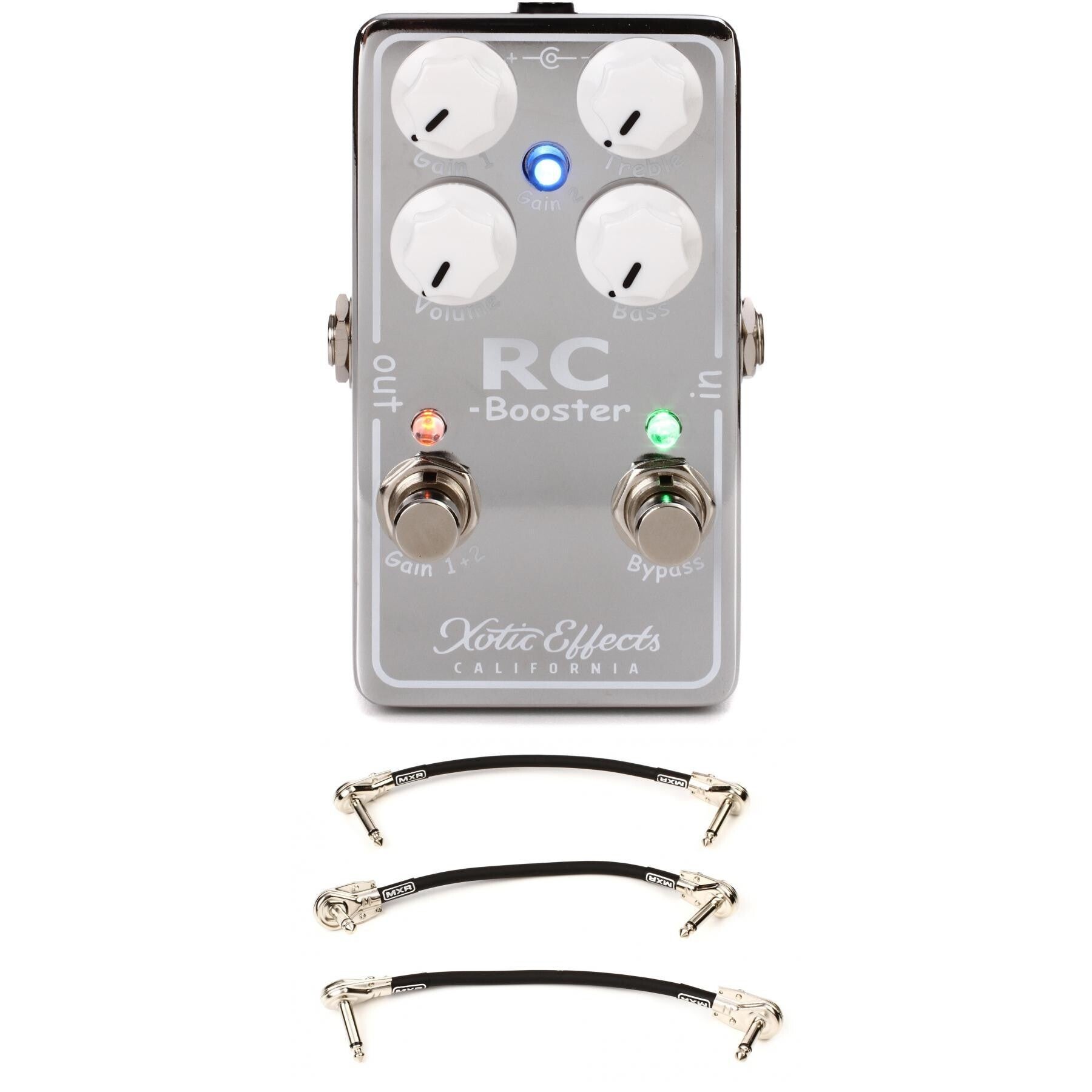 Xotic RC Booster-V2 Pedal with 3 Patch Cables | Sweetwater