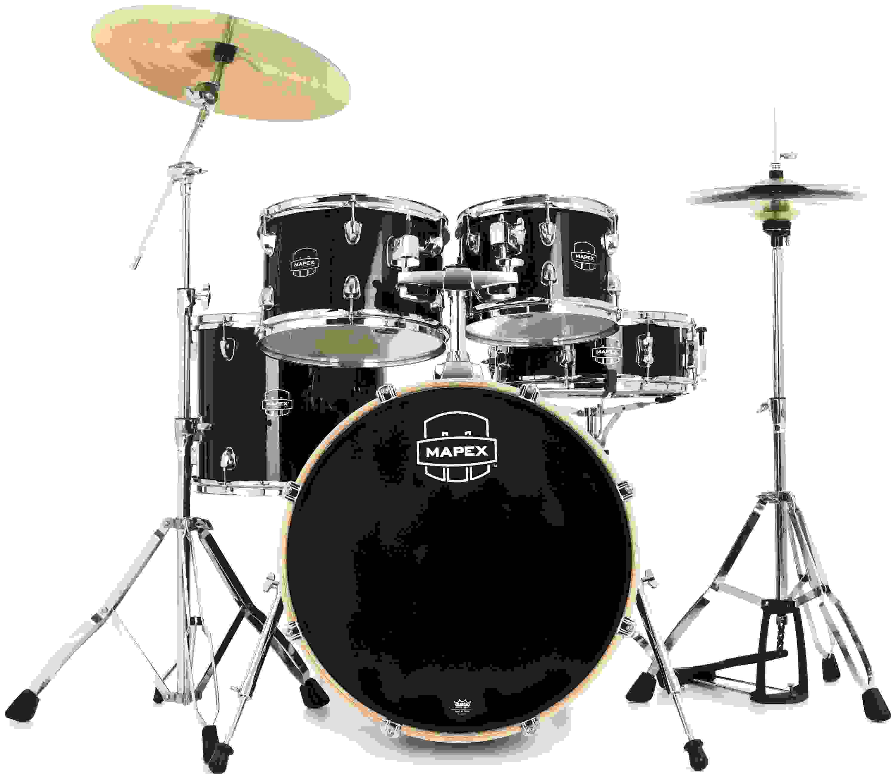Mapex Venus VE5044FTC 5-piece Fusion Complete Drum Set - Black Galaxy Sparkle