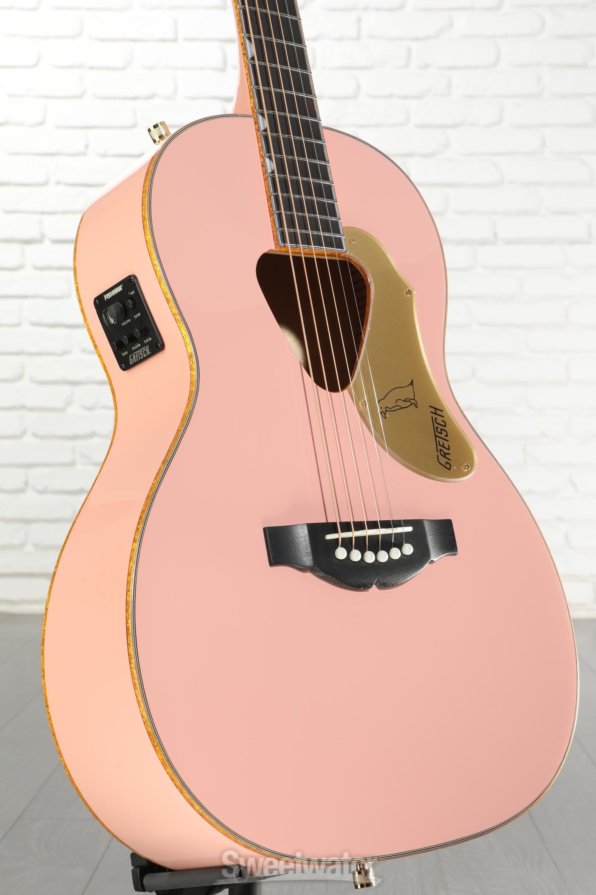 Photo of Gretsch G5021E Rancher Penguin Parlor Acoustic-electric Guitar - Shell Pink