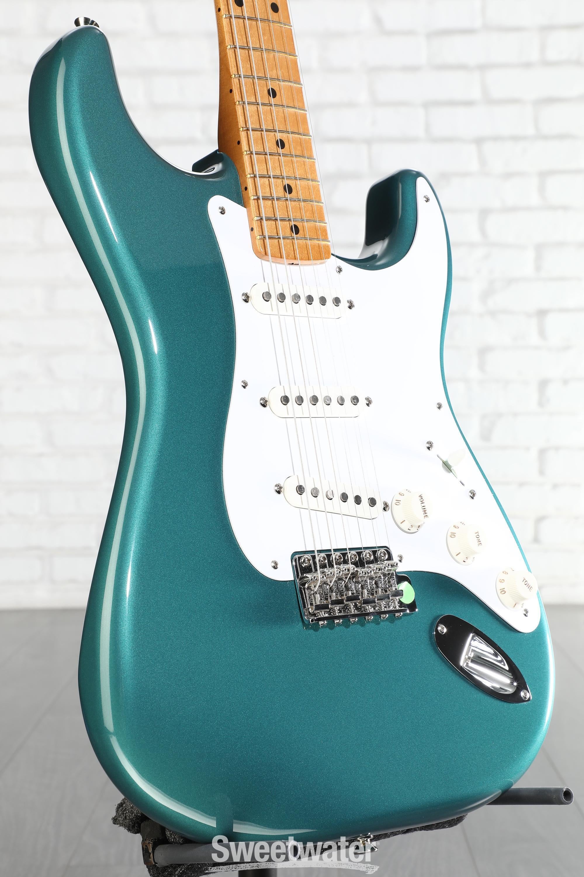 Photo of Fender Vintera II '50s Stratocaster Electric Guitar - Ocean Turquoise with Maple Fingerboard