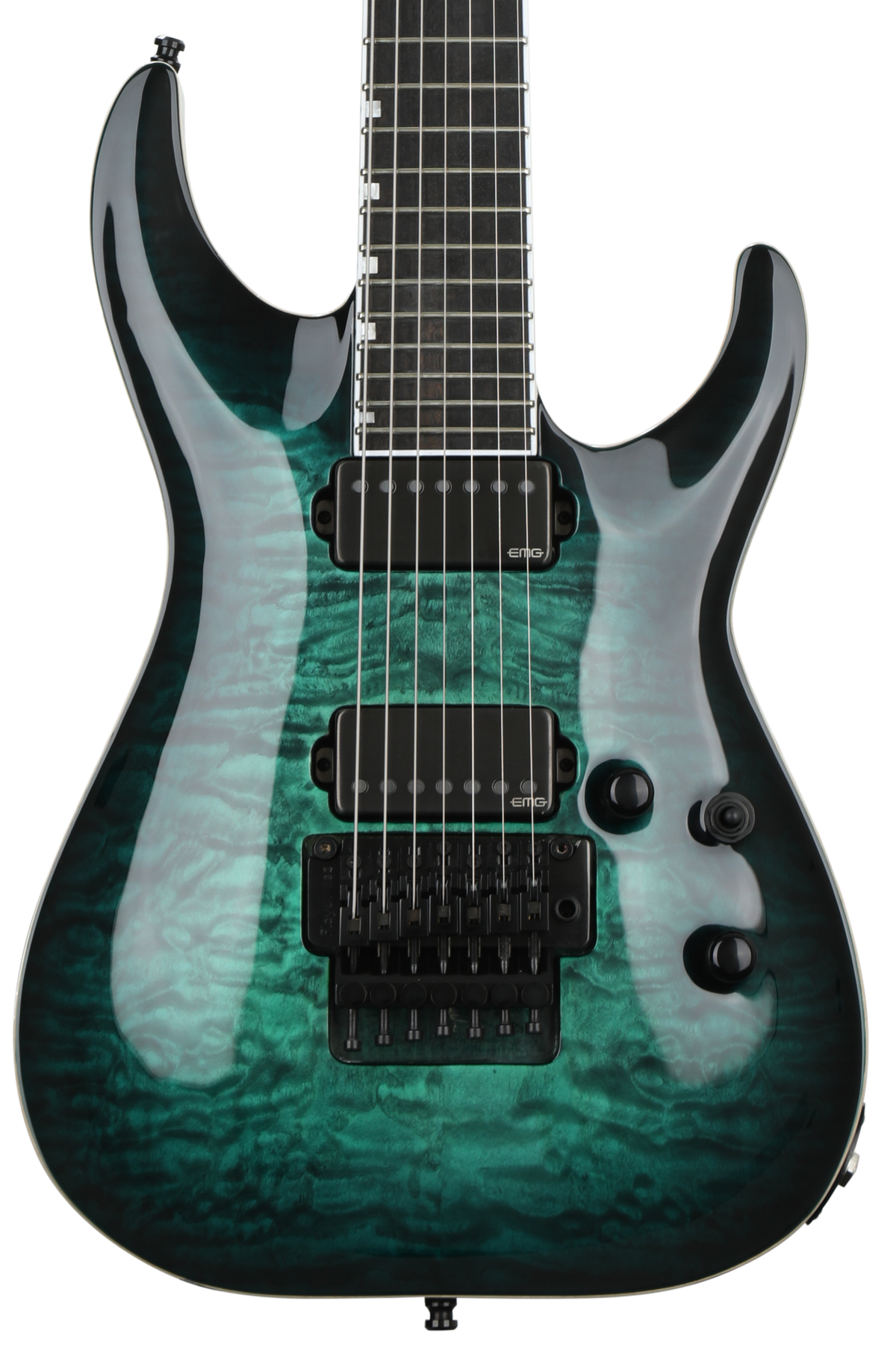 ESP E-II Horizon FR-7 7-String - Black Turquoise Burst | Sweetwater