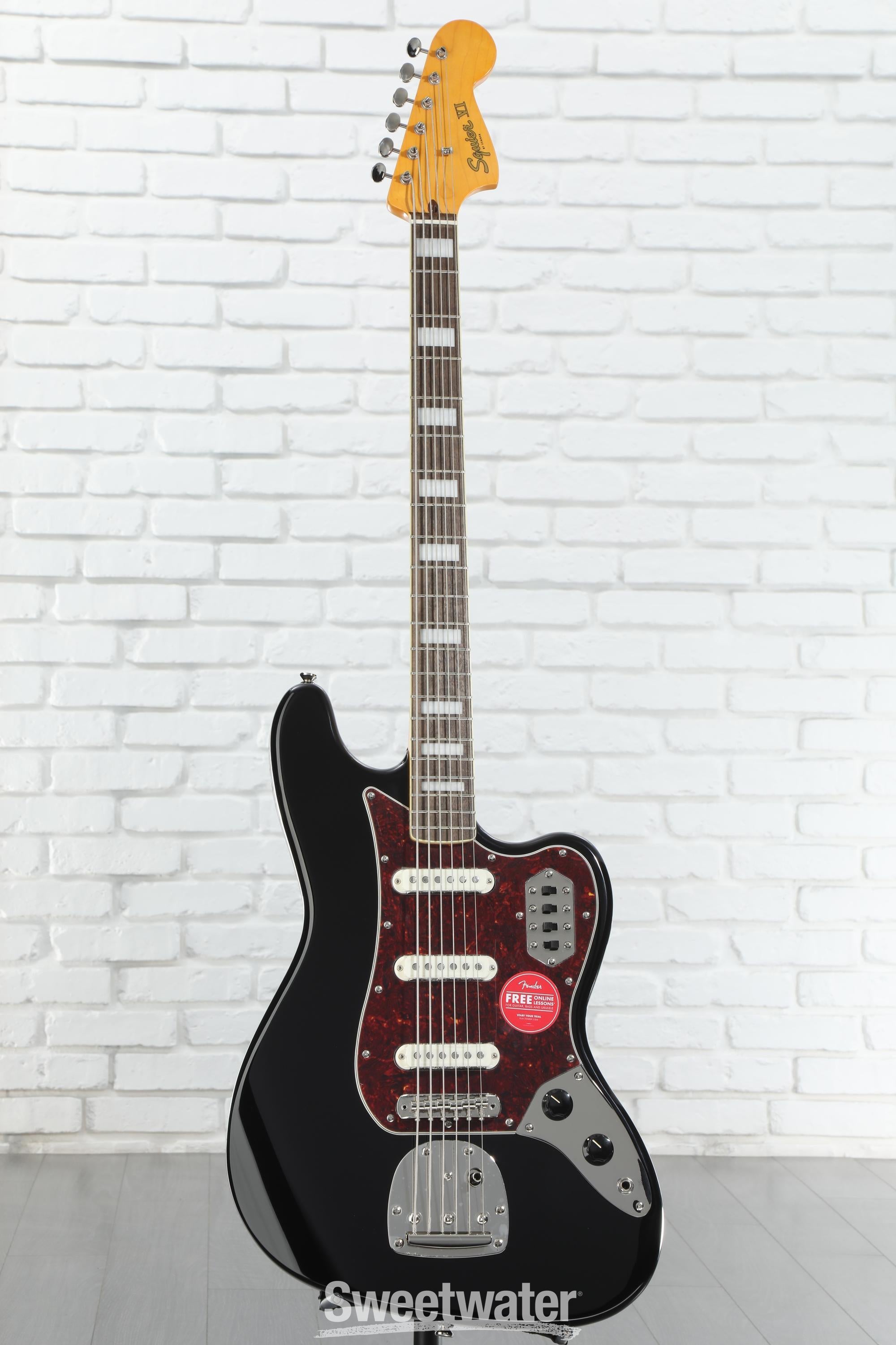 公式サイト - ハイブランドの新作が続々登場 Squier Classic Vibe Bass VI Guitar - Black | Sweetwater ベース