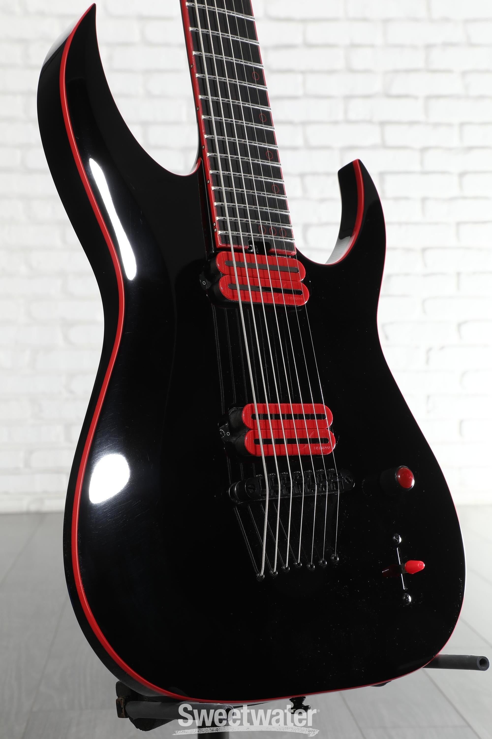 Photo of Schecter Sunset-7 Red Dawn 7-string Baritone Electric Guitar - Gloss Black