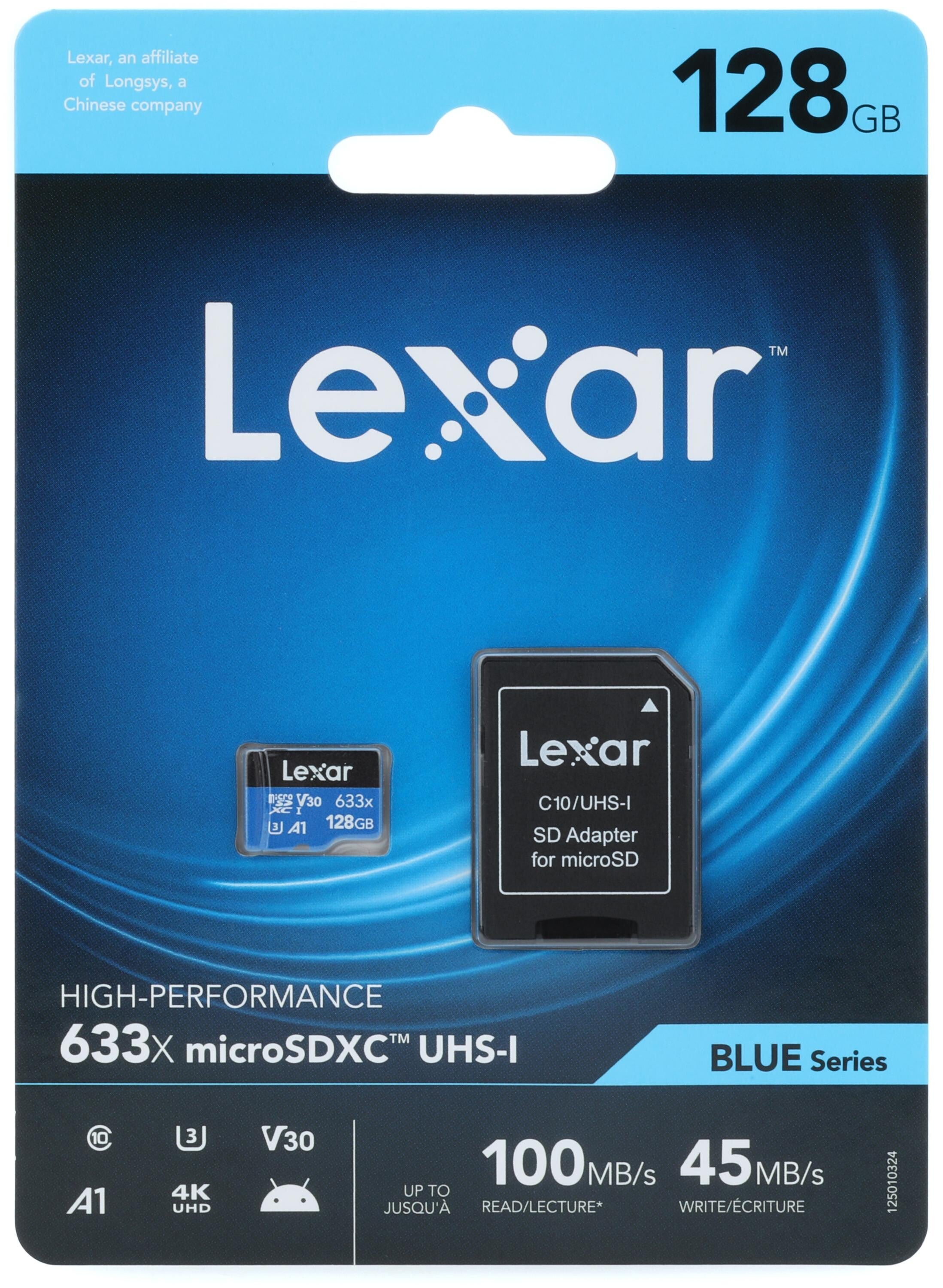 Bundled Item: Lexar High-performance MicroSDXC Card - 128GB, Class 10, UHS-I
