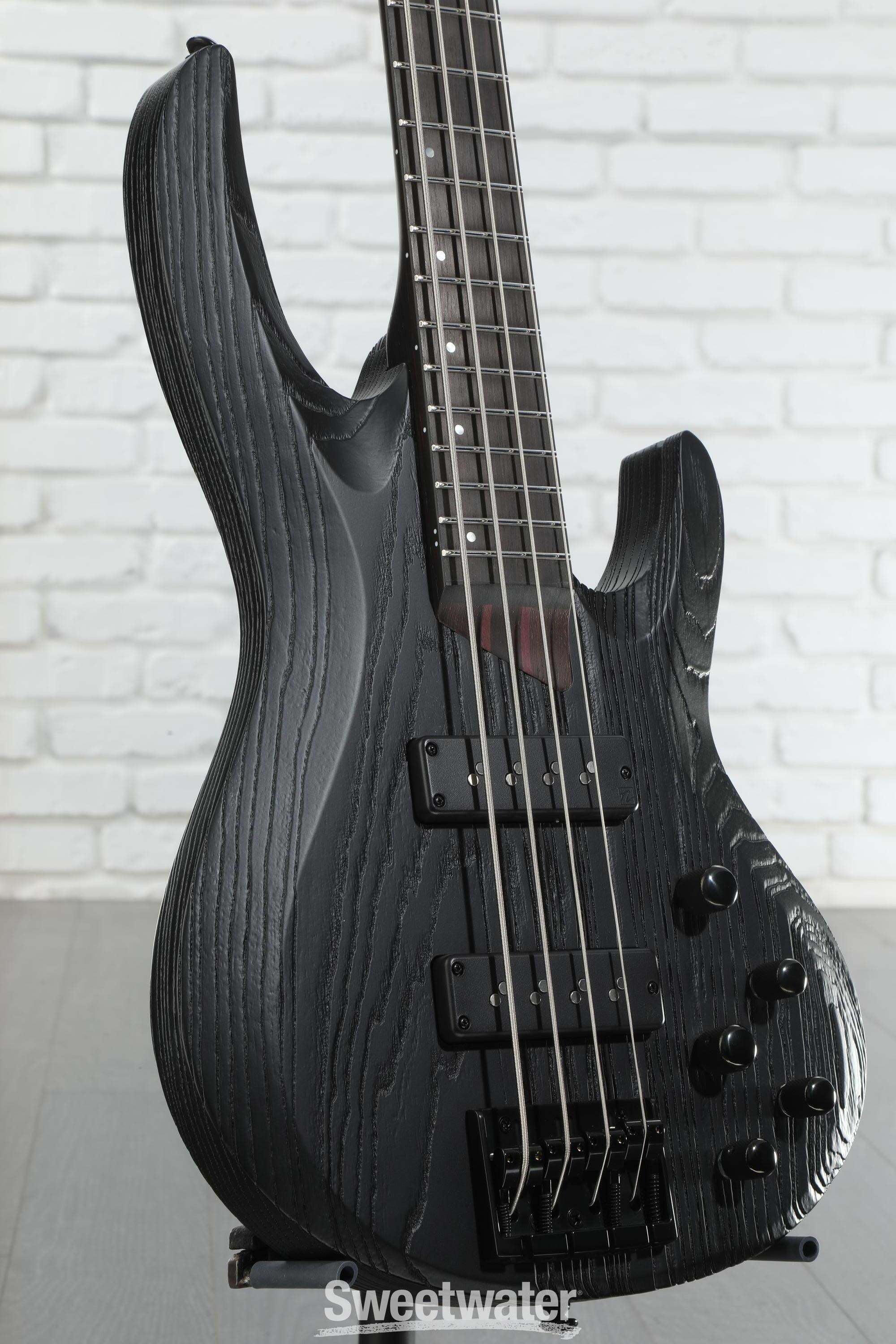 ESP LTD Signature Mike Leon B-4 Bass Guitar - Black Blast