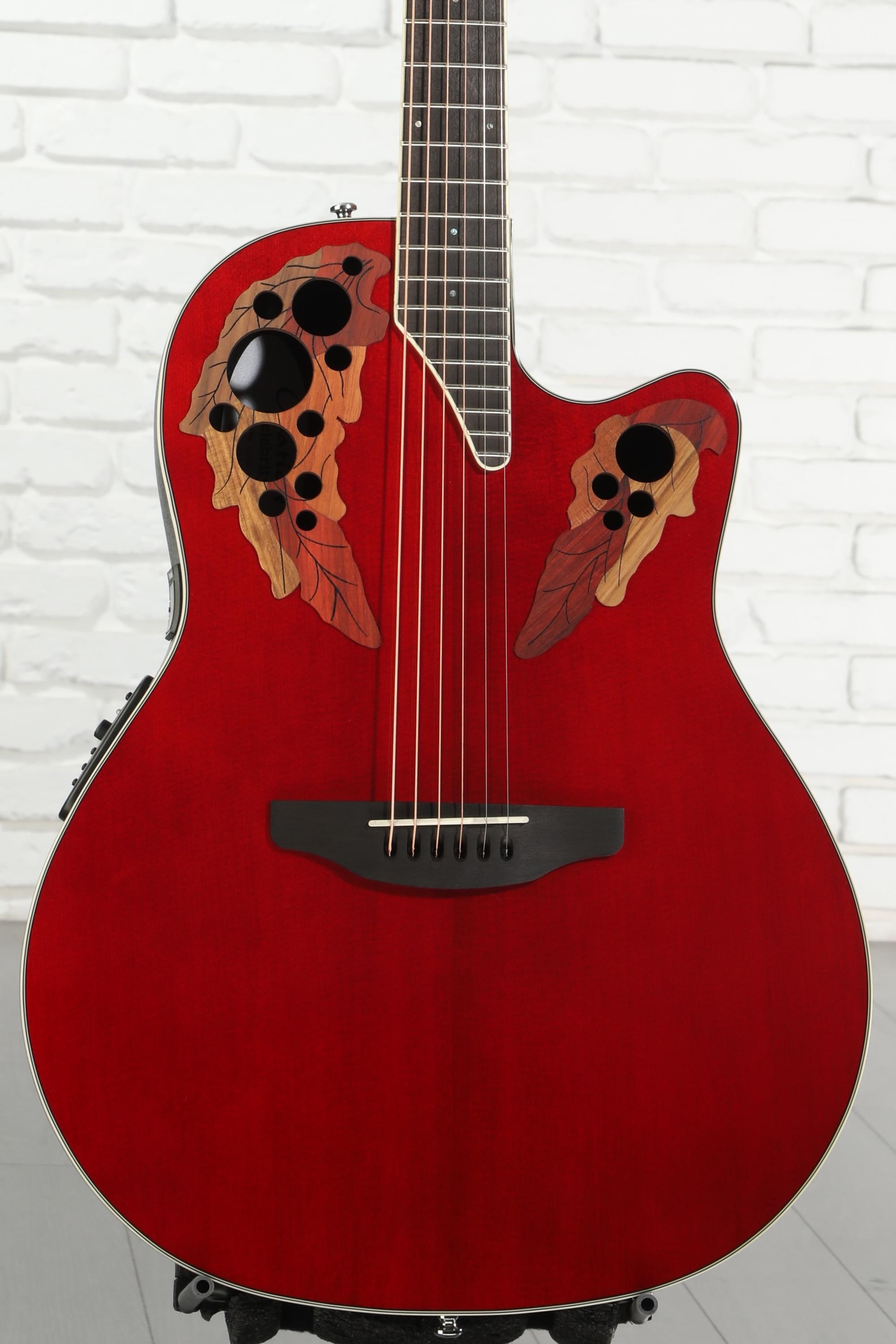【10765】Ovation Celebrity CC48 エレアコ レッド Ovation Celebrity Elite Super Shallow - Ruby Red | Sweetwater