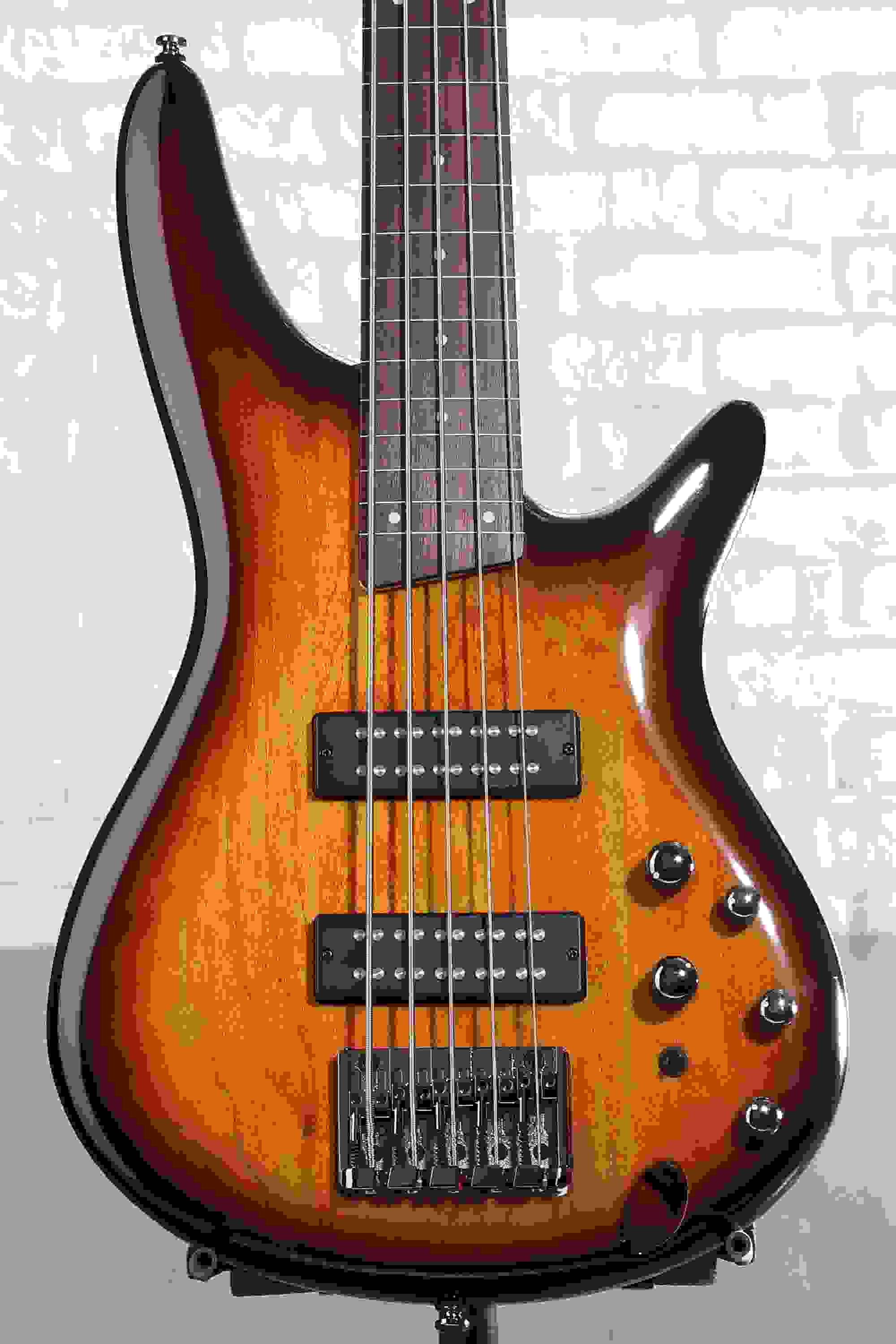 Ibanez Standard SR375E Fretless 5-string Bass Guitar - Brown Burst