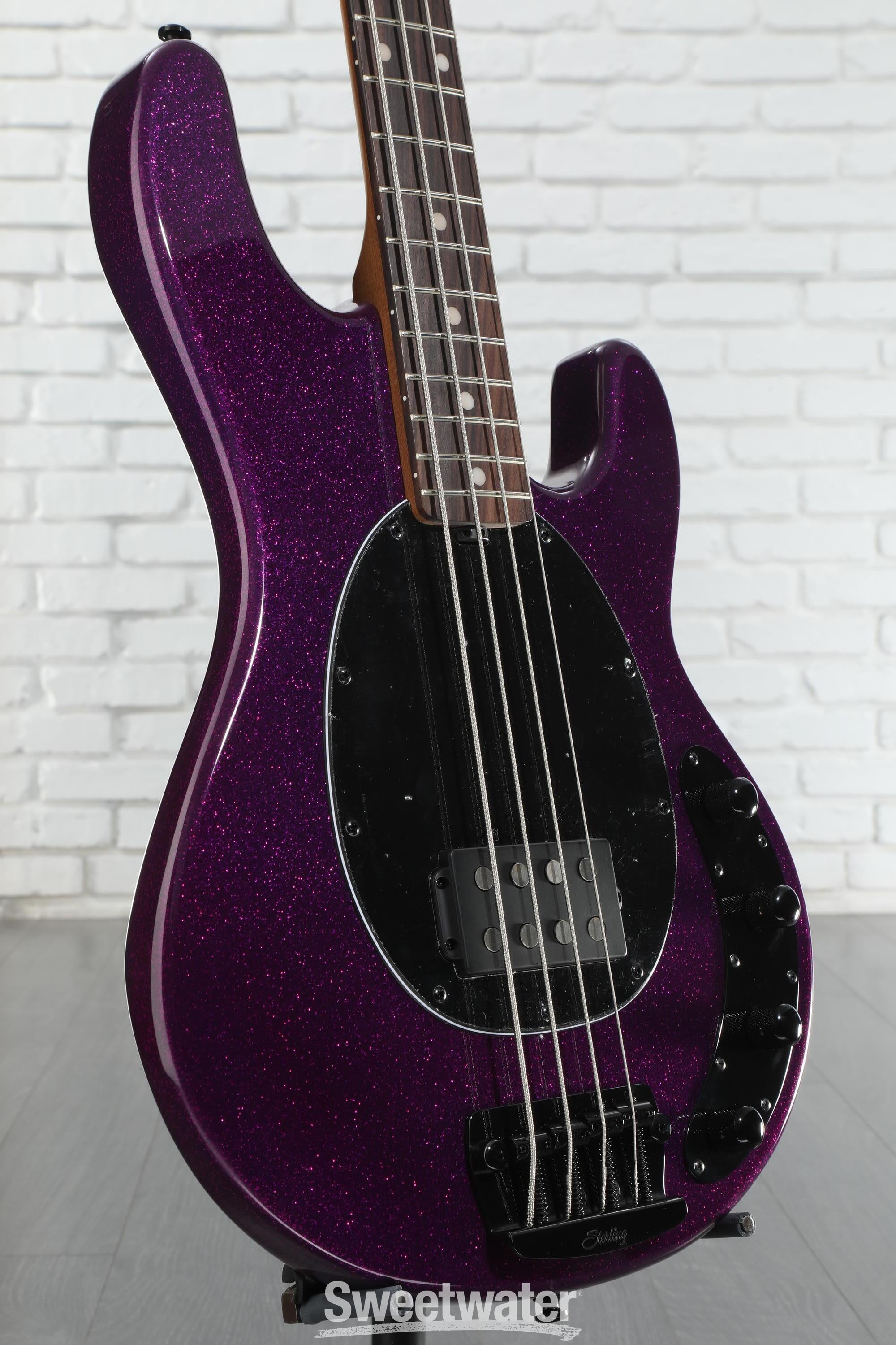 ベース Musicman RAY34 Blue Sparkle Sterling Sterling by Music Man StingRay RAY34 Sparkle in Blue Sparkle