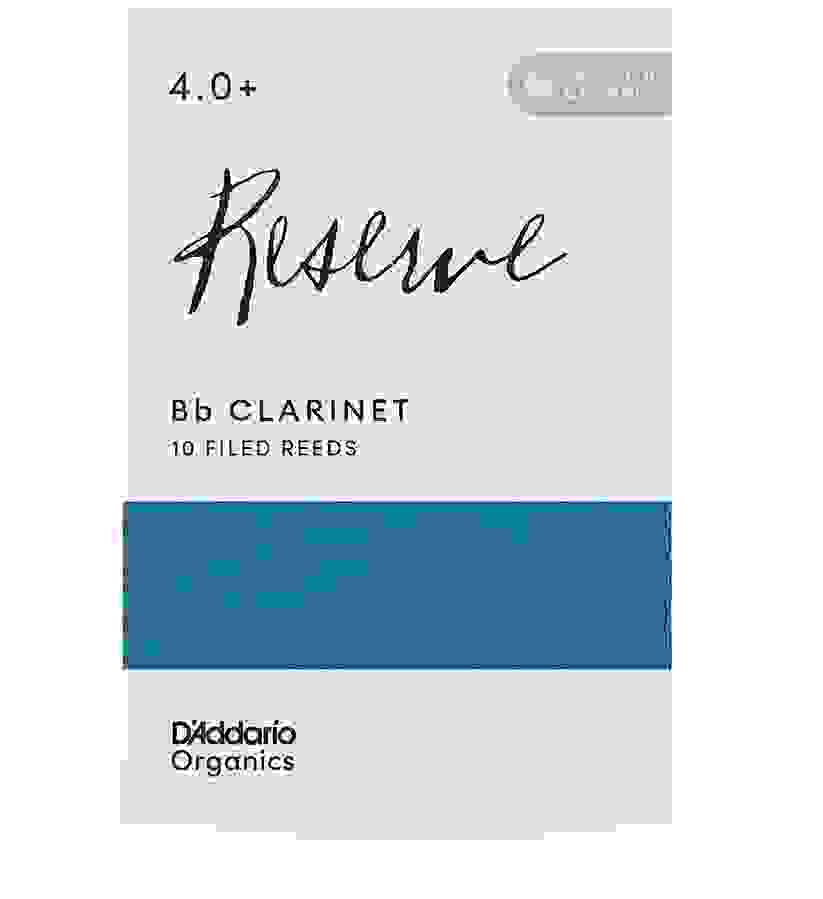 D'Addario Organics Reserve Bb Clarinet Reeds - 4.0+ (10-pack)