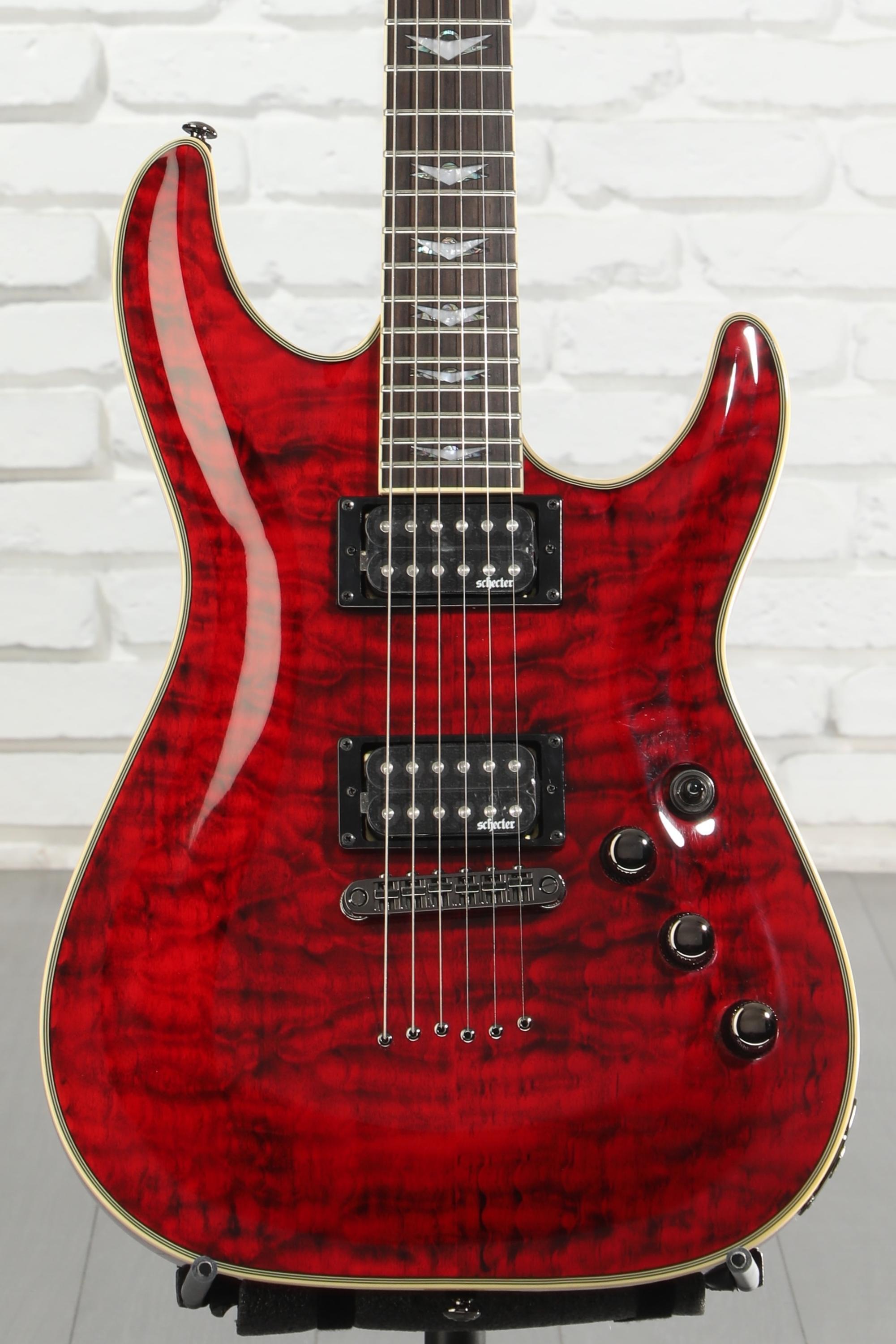 Schecter OMEN EXTREME 6 (ダンカンPUに交換済) Schecter Omen Extreme-6 Electric Guitar - Black Cherry | Sweetwater