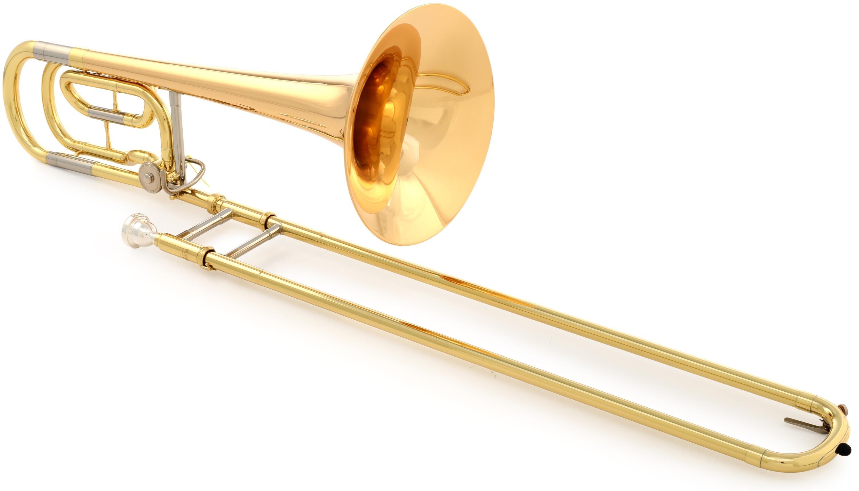 Yamaha YBL-421G Intermediate Bass Trombone - Clear Lacquer with Gold Brass  Bell | Sweetwater