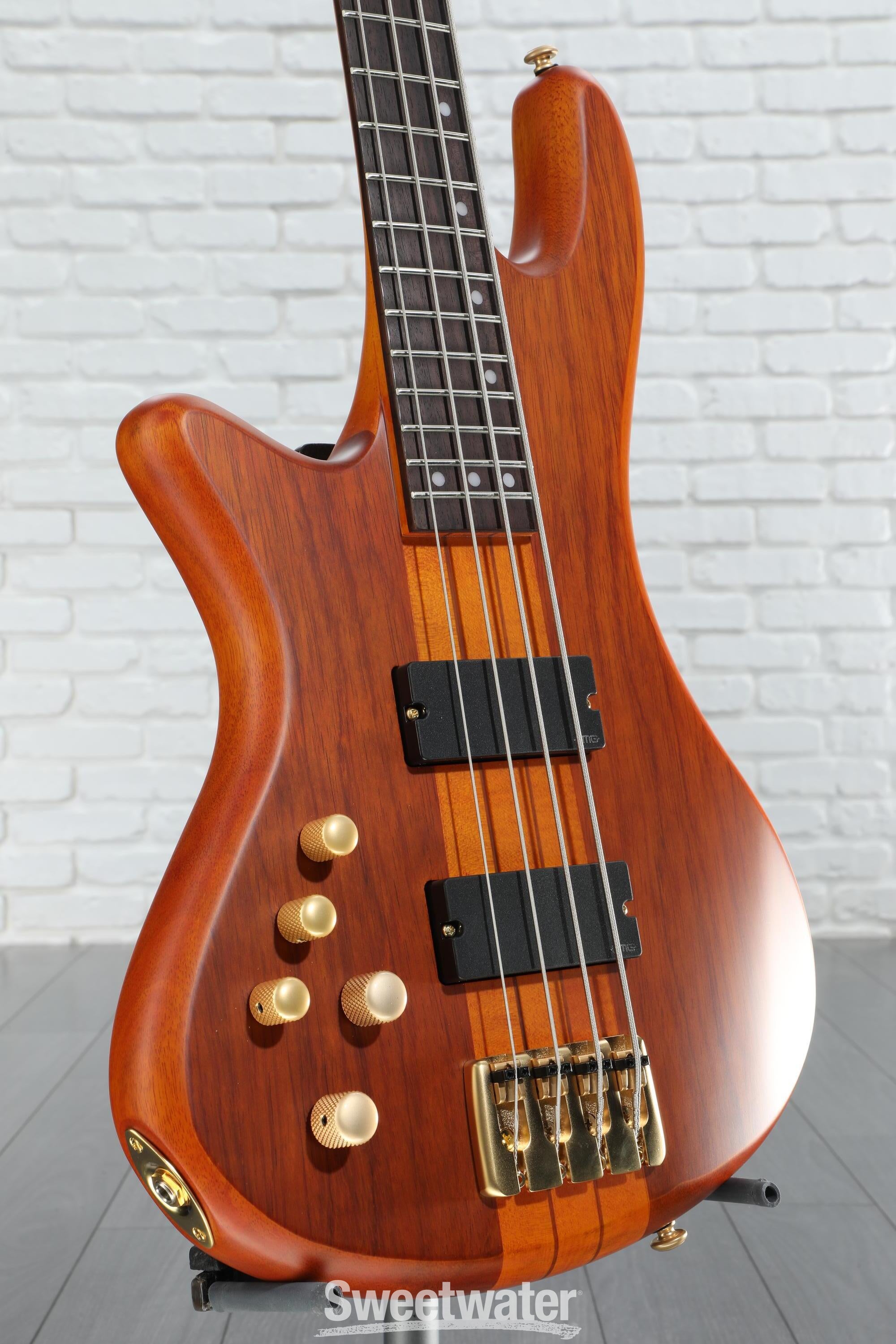 ベース Schecter Stiletto Studio-4 FL LH Schecter STILETTO STU 4FL HSN Honey Satin 4 String Bass with
