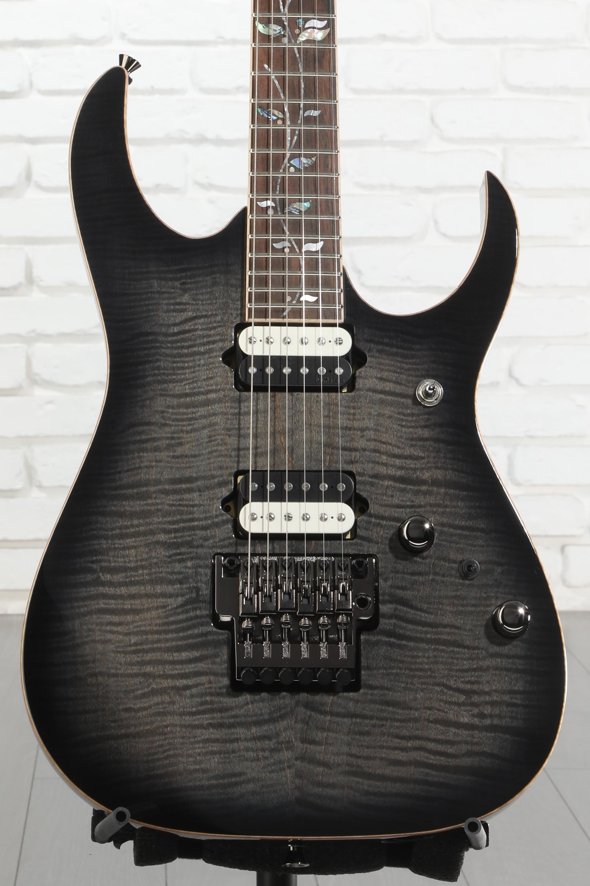 Ibanez J Custom RG8520 Electric Guitar - Black Rutile | Sweetwater