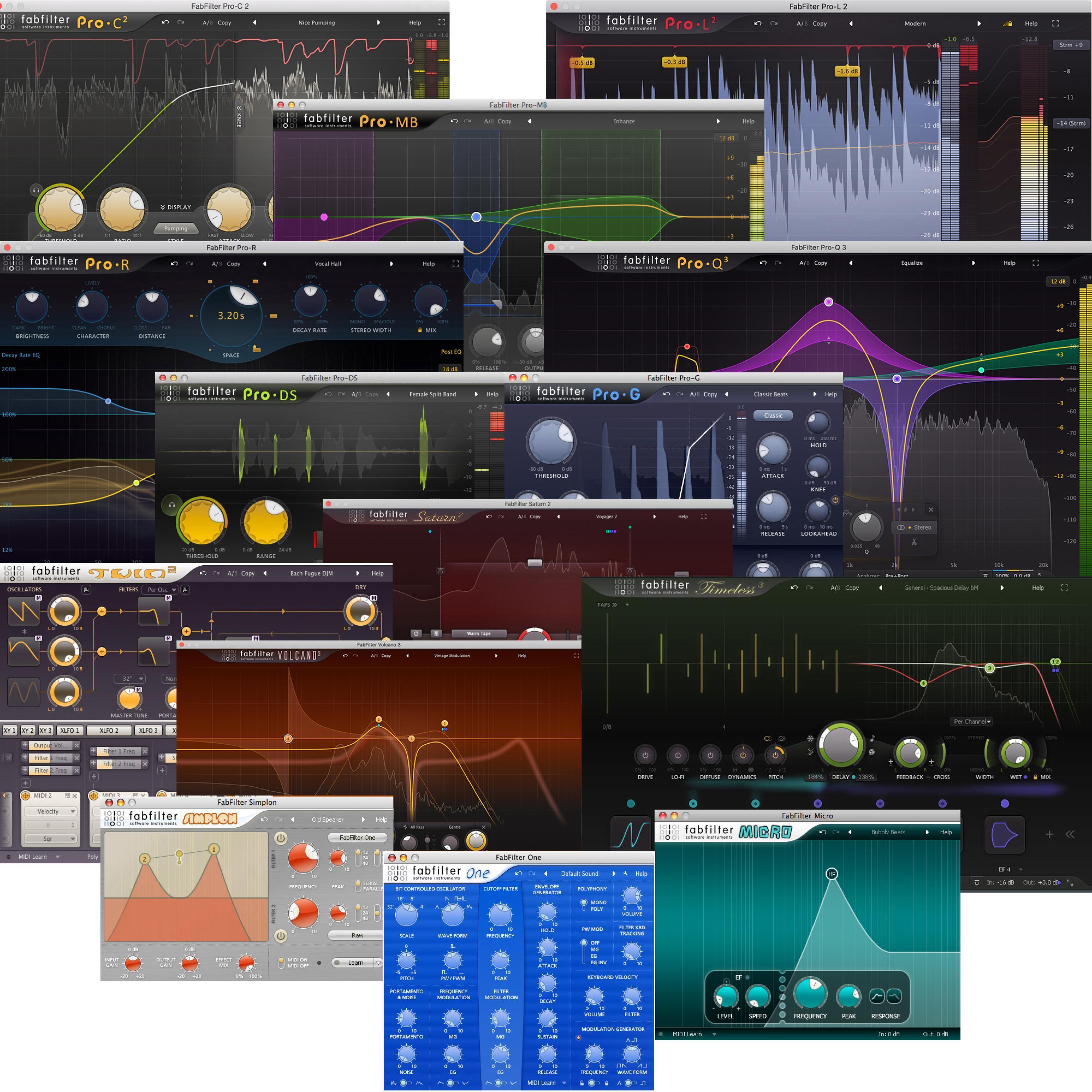 FabFilter - Quality Audio Plug-Ins for Mixing, Mastering and Recording -  VST VST3 AU AAX AudioSuite
