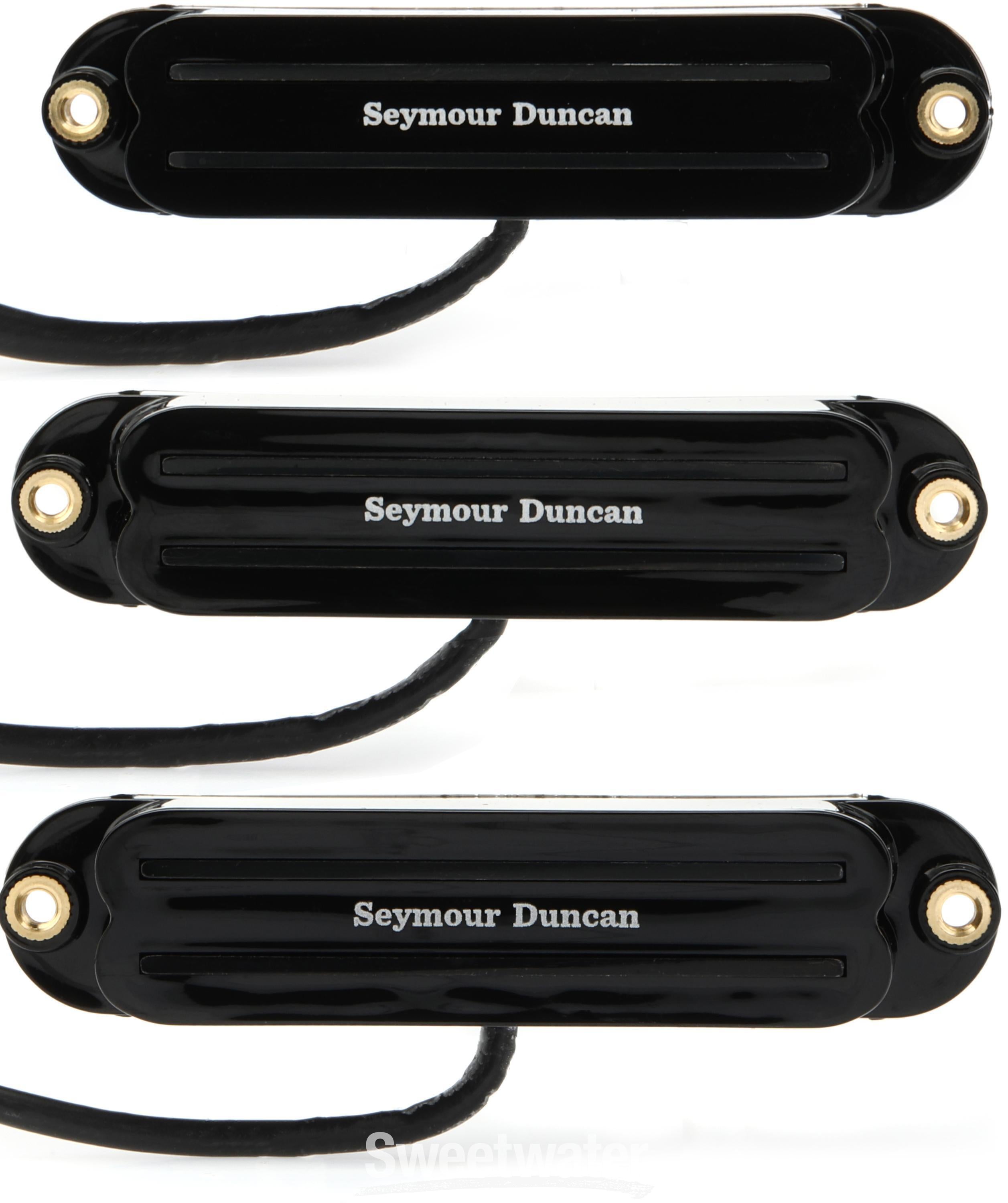 Seymour Duncan SCR-1 Cool Rails Strat Single Coil Sized Humbucker Pickup  3-piece Set - Black