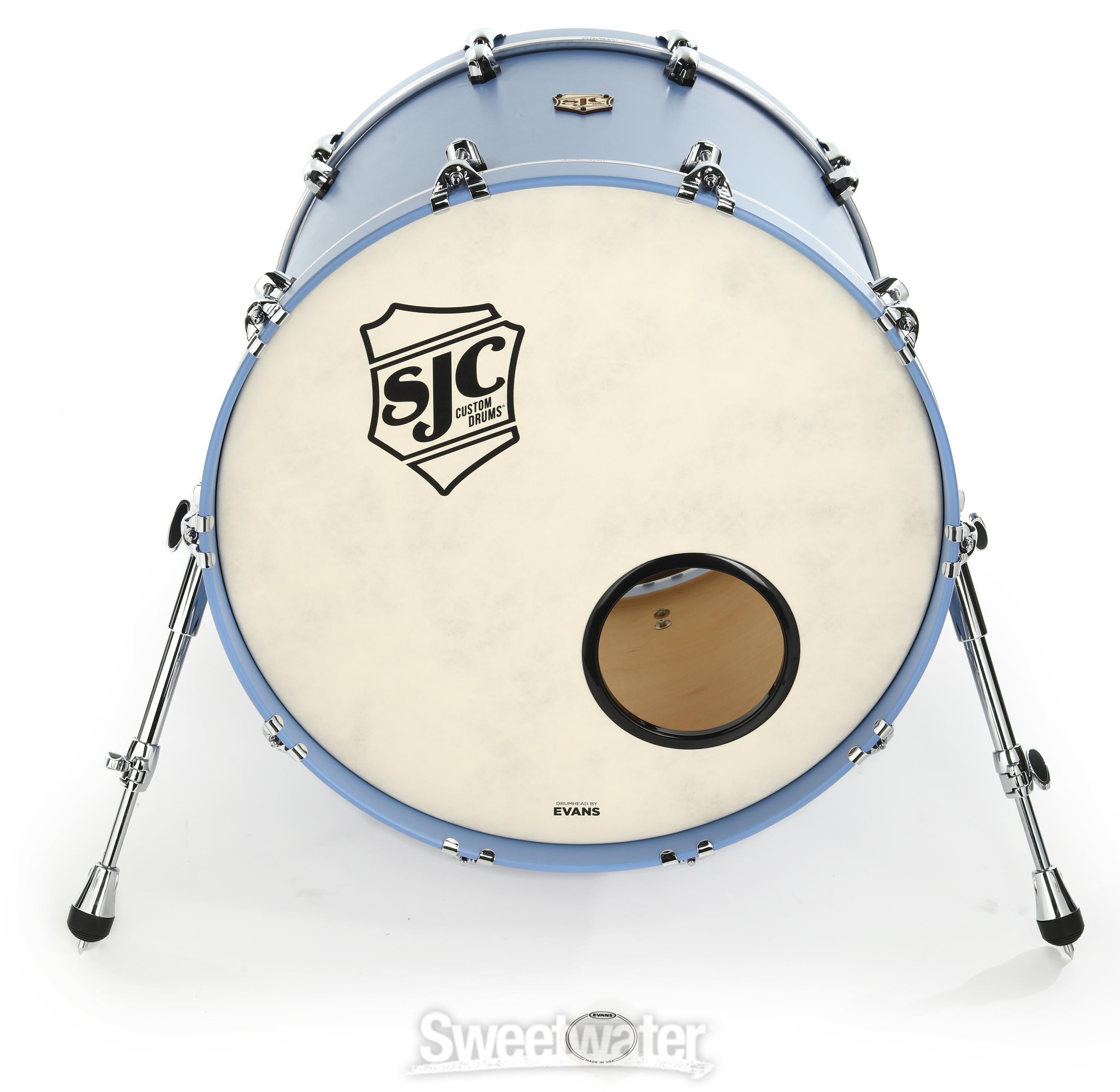 SJC Custom Drums Tour Series Bass Drum - 18 x 22-inch - Lavender Ash -  Sweetwater Exclusive