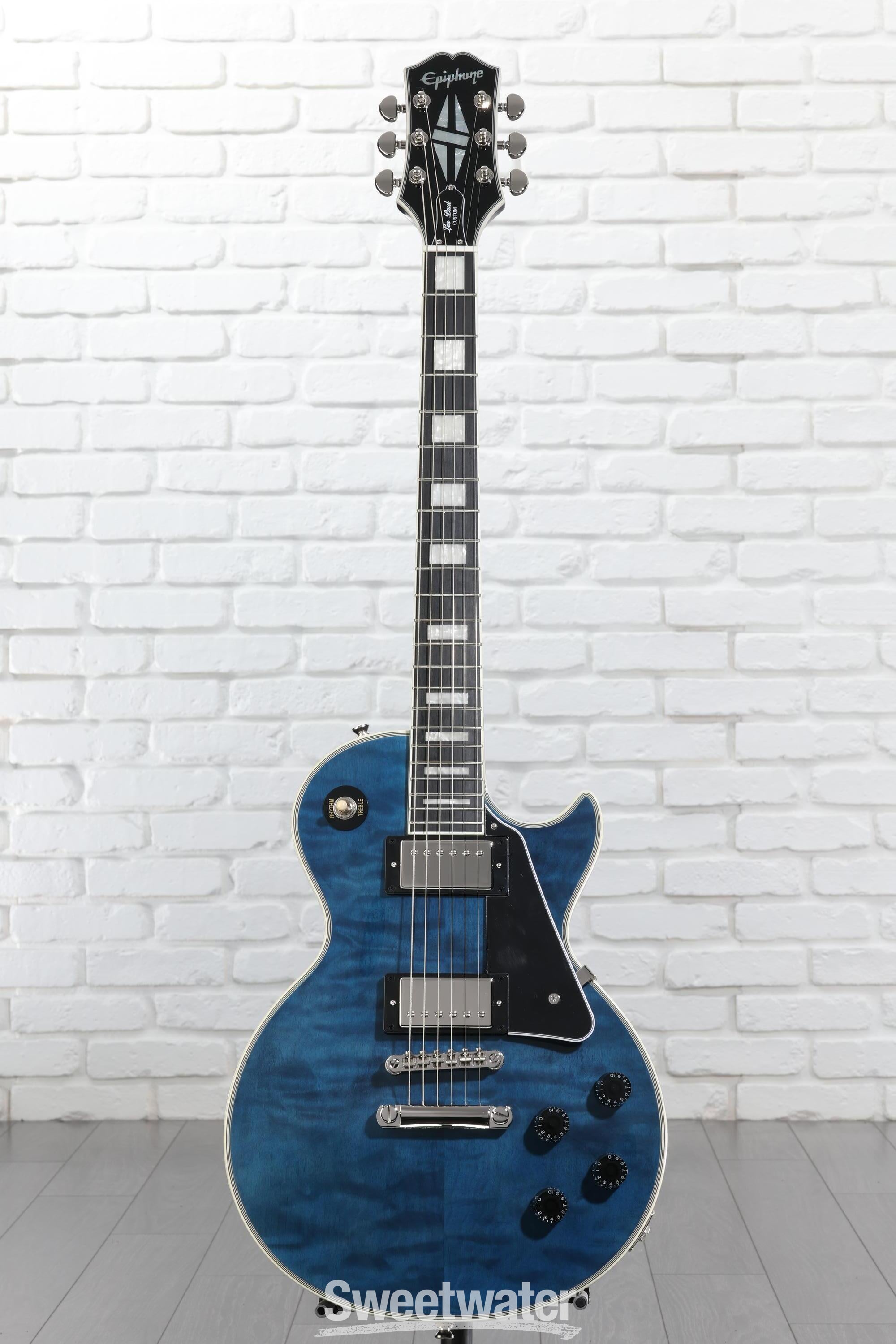 Epiphone Les Paul Custom Electric Guitar - Viper Blue