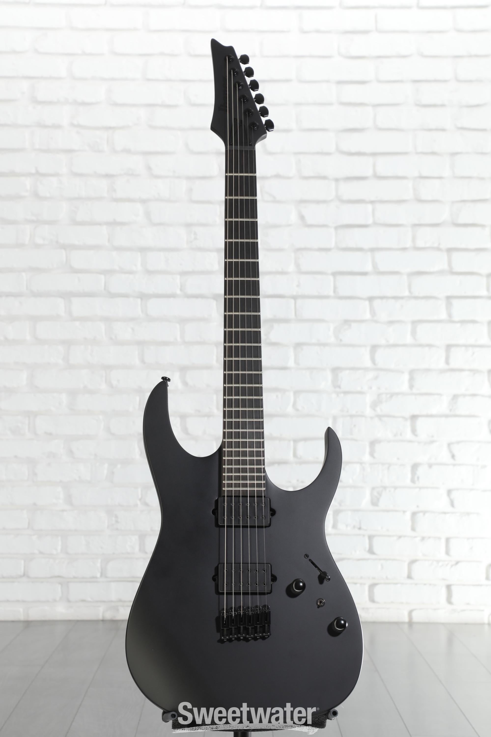 Ibanez RGRTB621 Iron Label Electric Guitar - Black Flat | Sweetwater
