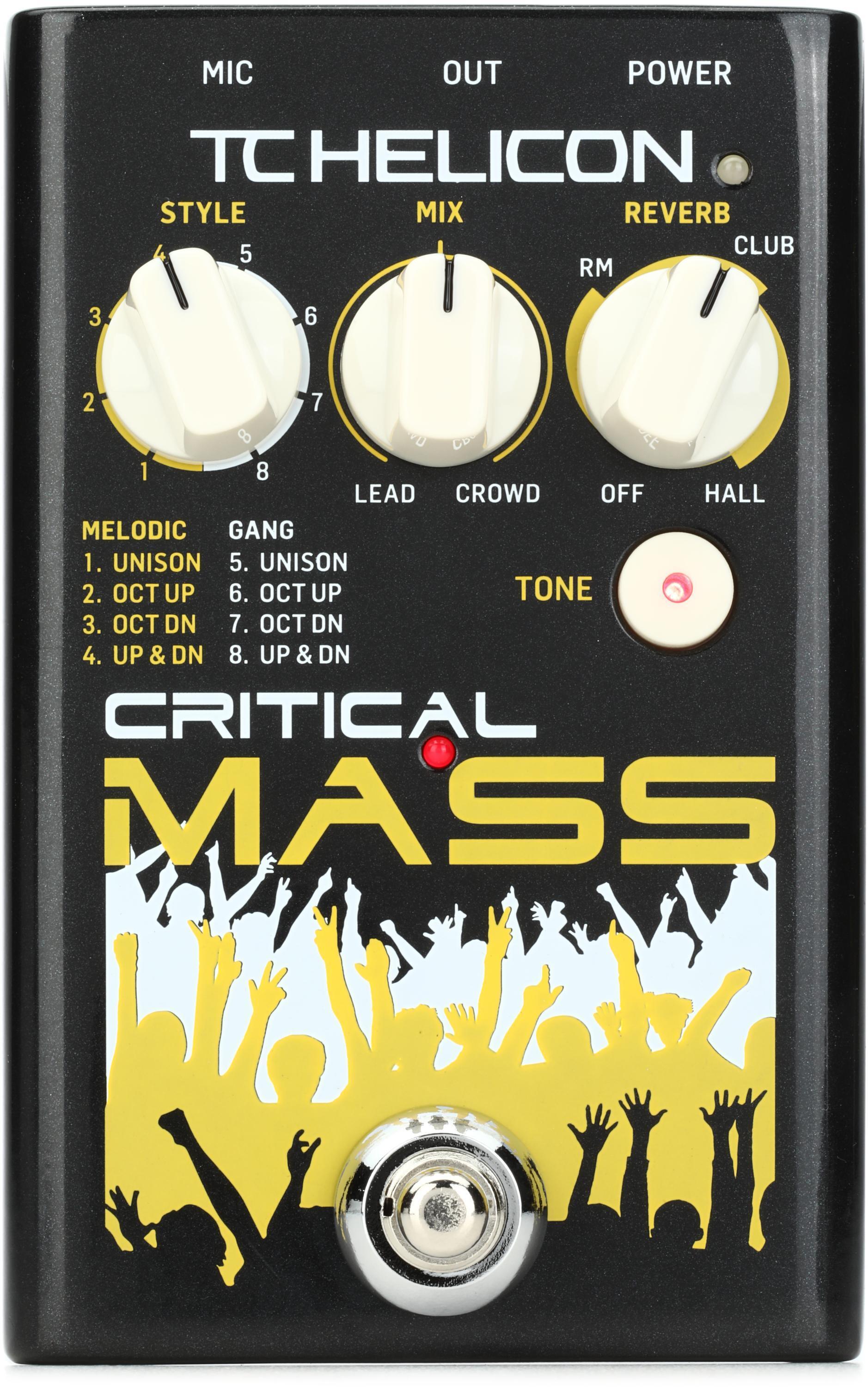TC-Helicon Critical Mass Vocal Harmony Effects Pedal | Sweetwater
