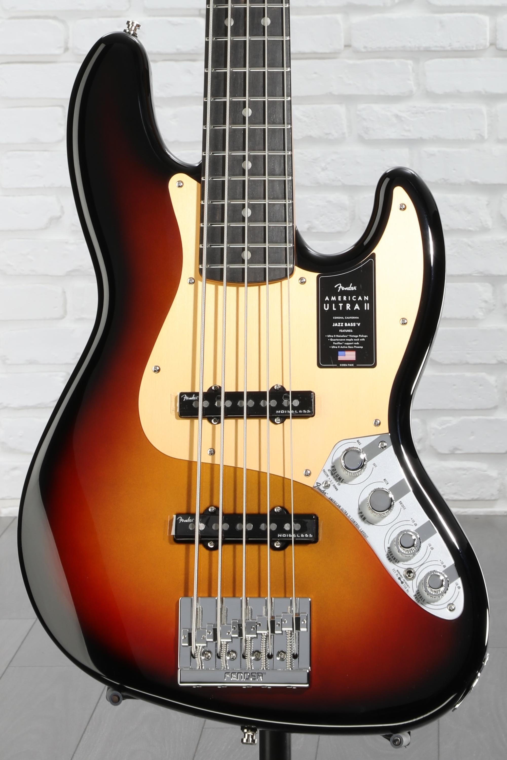 Fender American Ultra II Jazz Bass V - Ultraburst, Ebony